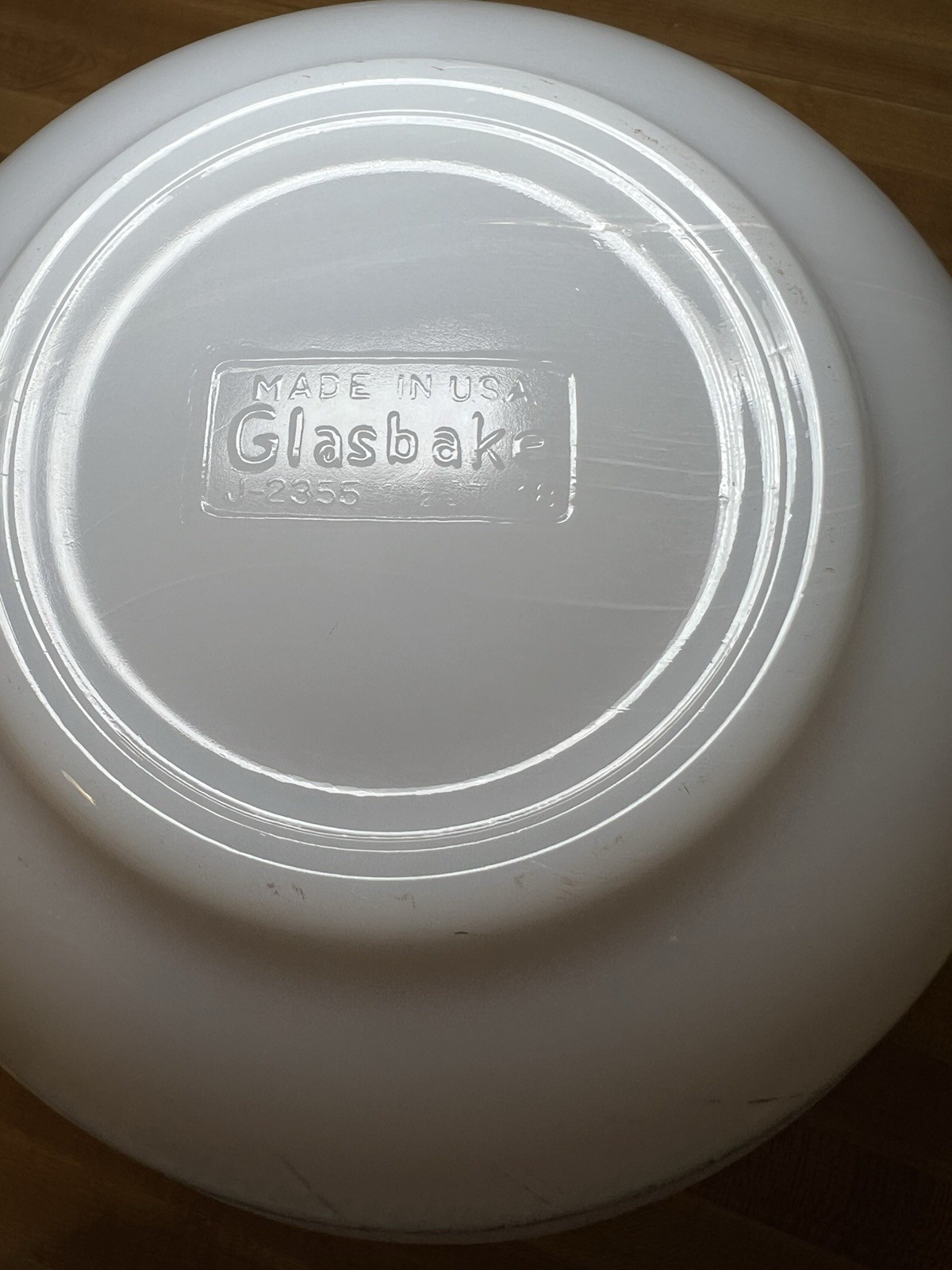 Vintage Glasbake Milk Glass Blue Thistle Flower Bowl Set Of 2 EUC 8.5 And 9”