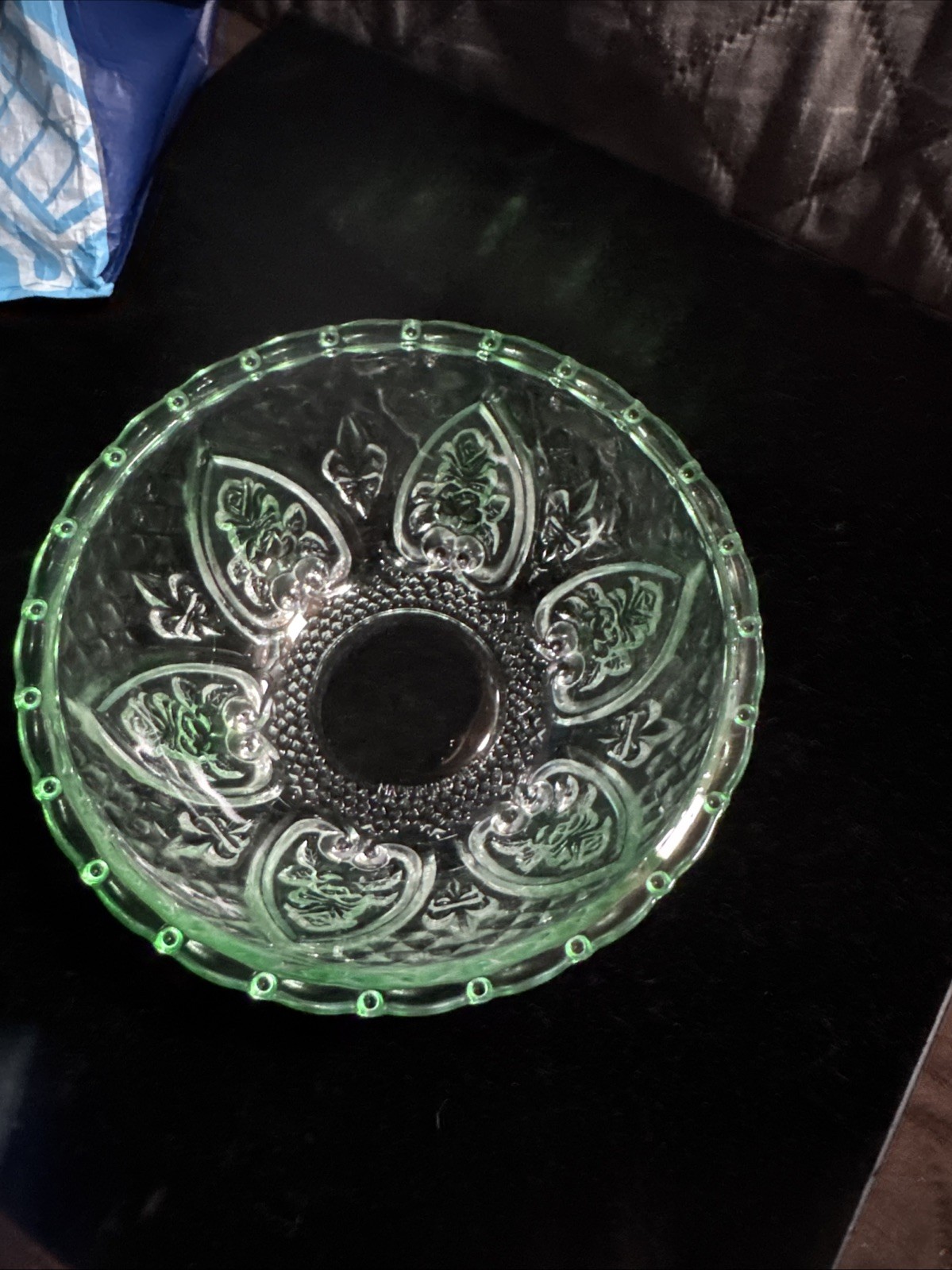 Indonesia Hand Painted Hearts Of Color Green Bowl