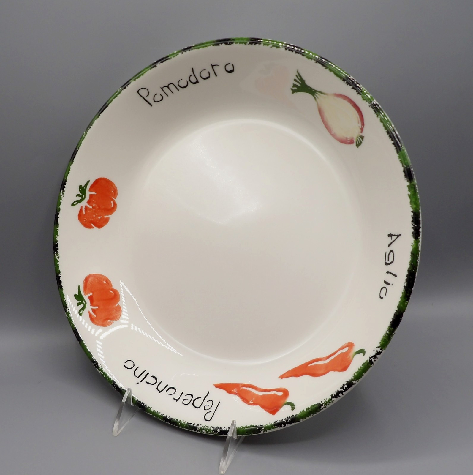 Pomodoro by Pier 1 Pasta Serving Bowl Mixed Vegetable Design