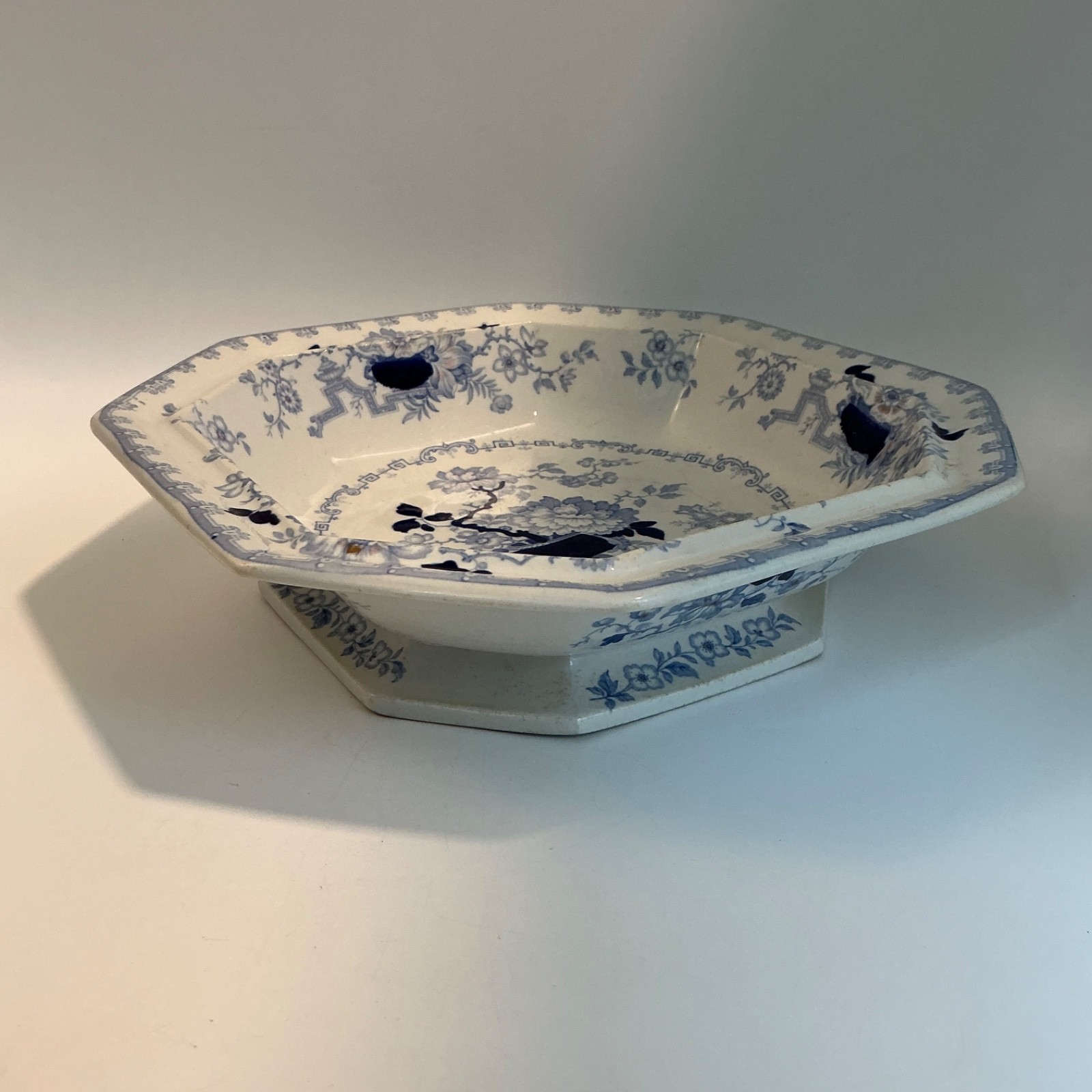 Lovely Antique – Nankin Jar Ironstone Veg. Bowl – Staffordshire, England – 9.5″