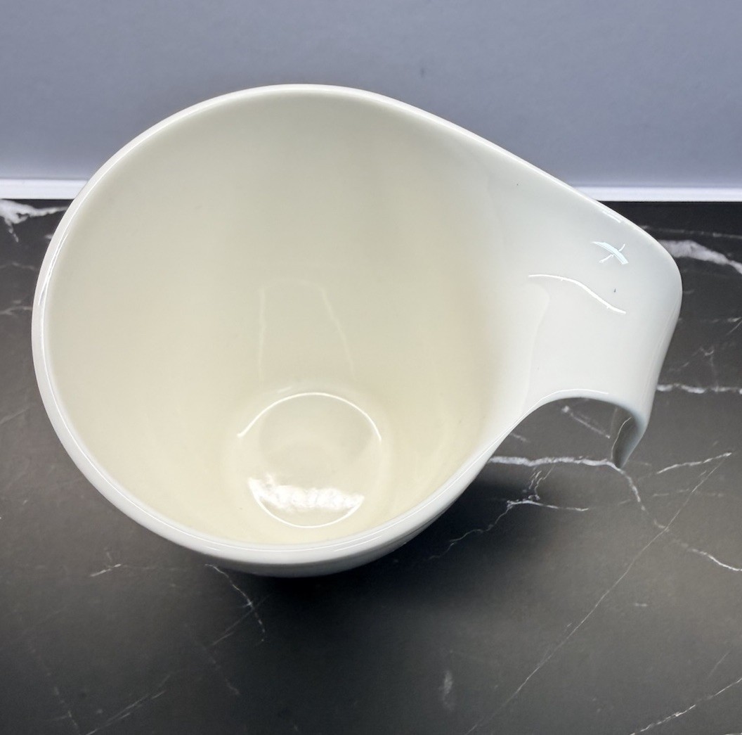 Villeroy & Boch Flow Series Coffee Mug 11.5 oz Prem White Porcelain German 1748