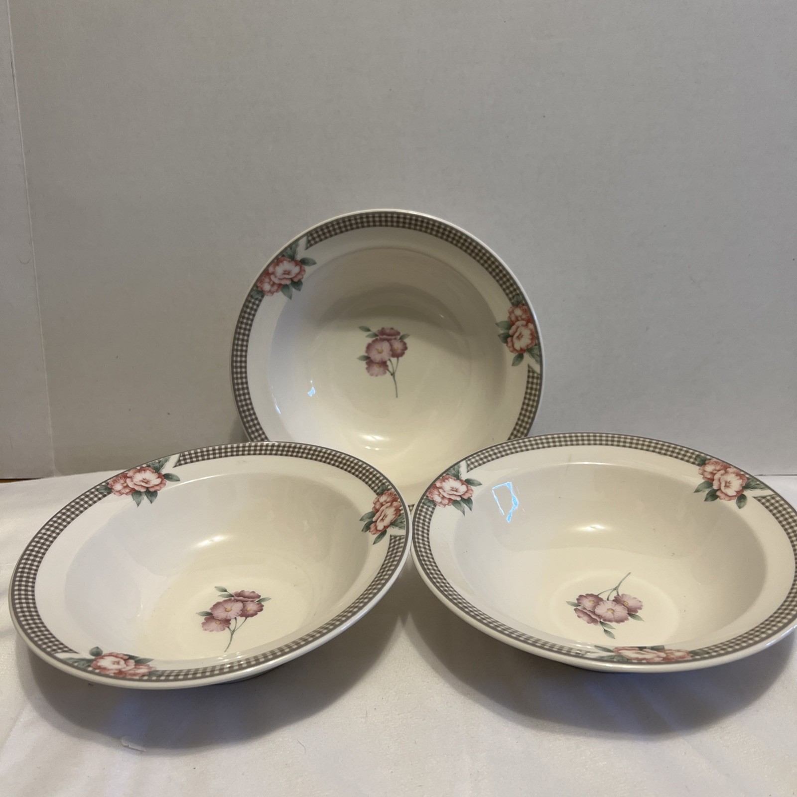 3 Noritake Keltcraft Ireland Terrace Cafe 7″ cereal soup bowls vintage 1994-1997