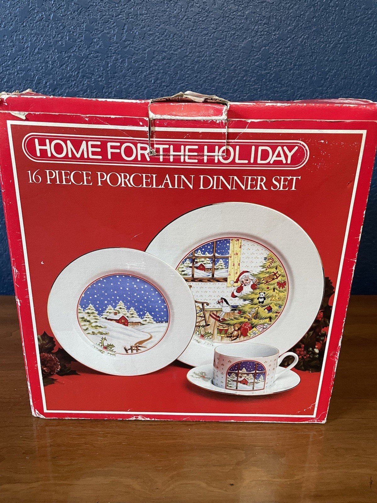 Shibata HOME FOR THE HOLIDAYS 16 Piece Set Dishes ~ 4 Place Settings
