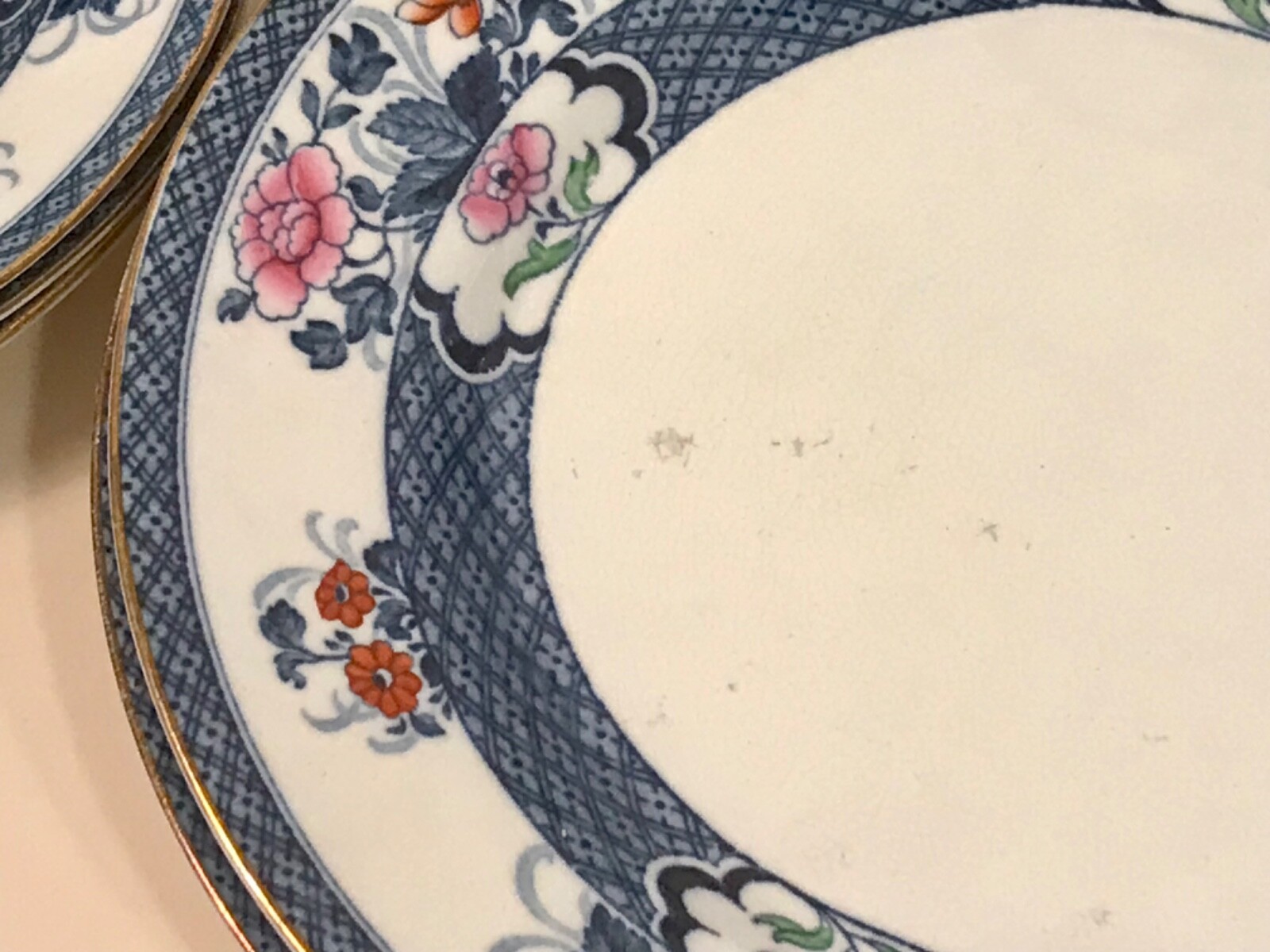 F. Winkle & Co. Set of 12 Dinner/Luncheon Plates OLD NANKIN Pattern c1911-1925