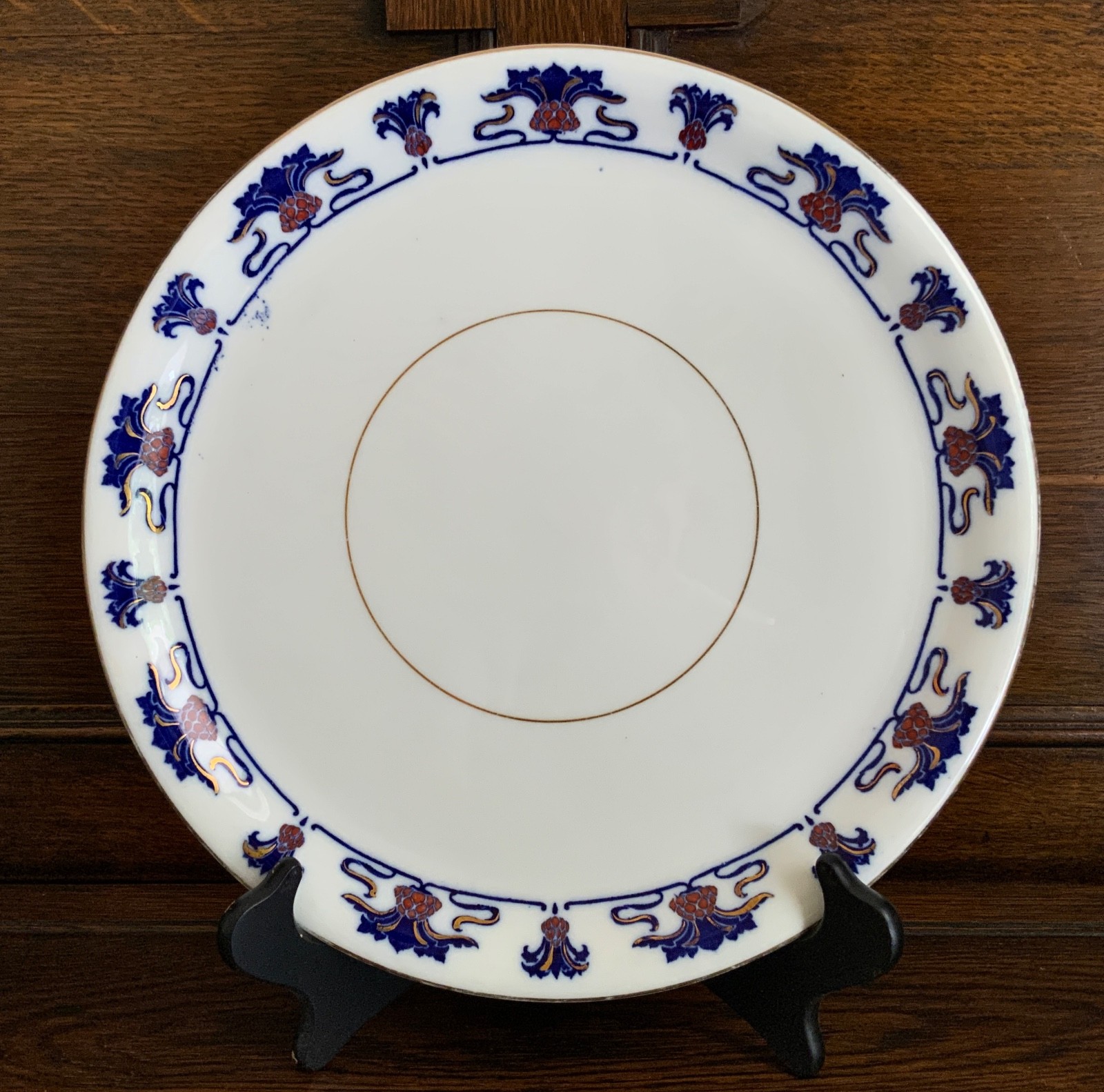 FOLEY ART CHINA PEACOCK POTTERY 12 1/4″ CHARGER C.1905-1913 SCOTTISH THISTLE