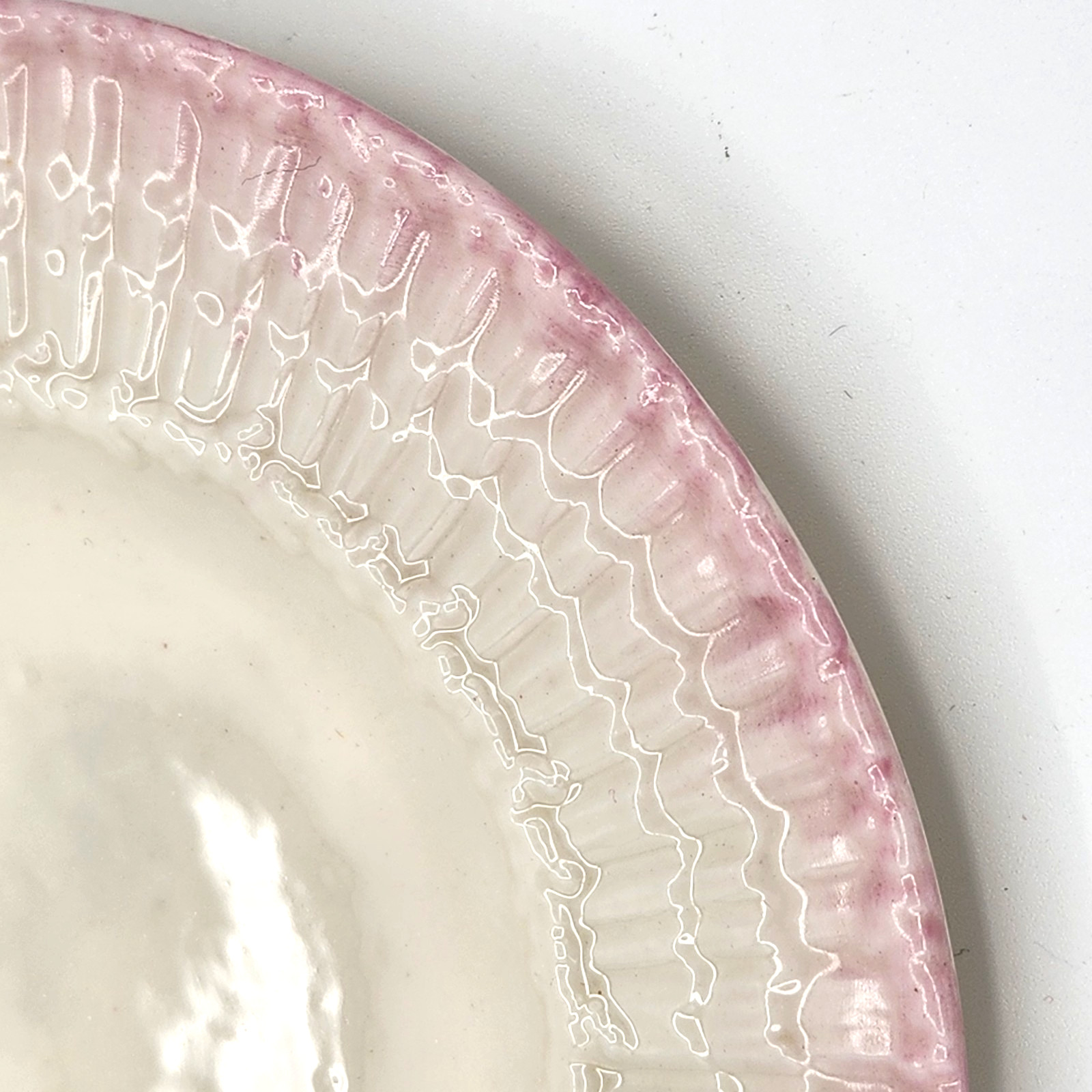 One Rare Belleek Pink Limpet Bread Plate No Gold Trim 3rd Black Mark-5 available