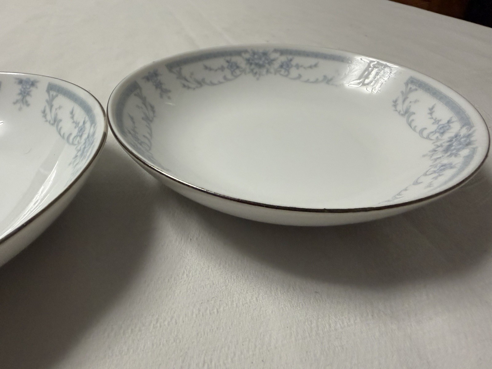 Sheffield Blue Whisper Porcelain Fine China Dessert Bowls Made in Japan Set of 2