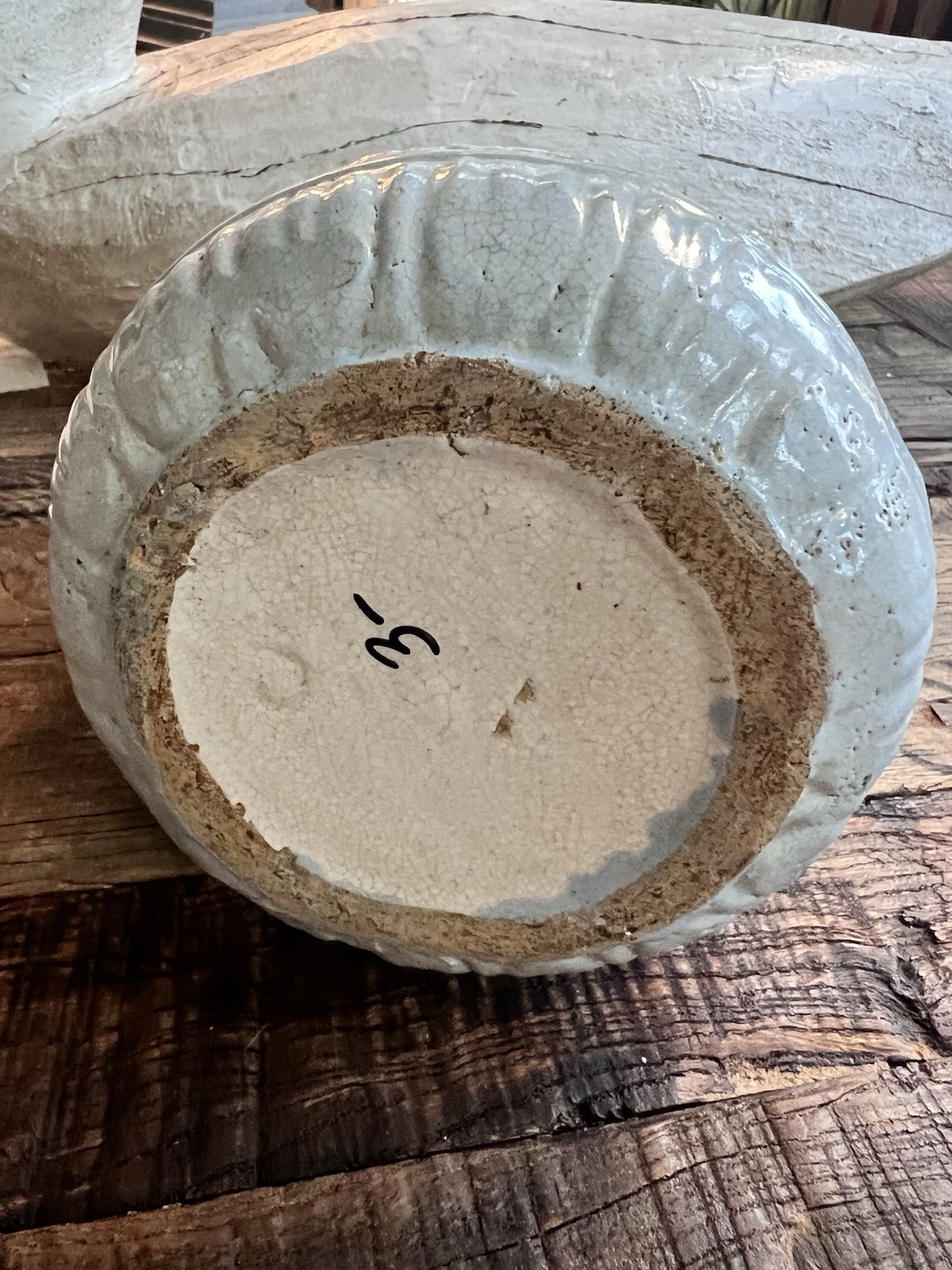 ANTIQUE 1900s BLUE & WHITE SALT GLAZE KISSING DUTCH KIDS STONEWARE PITHCER 7″