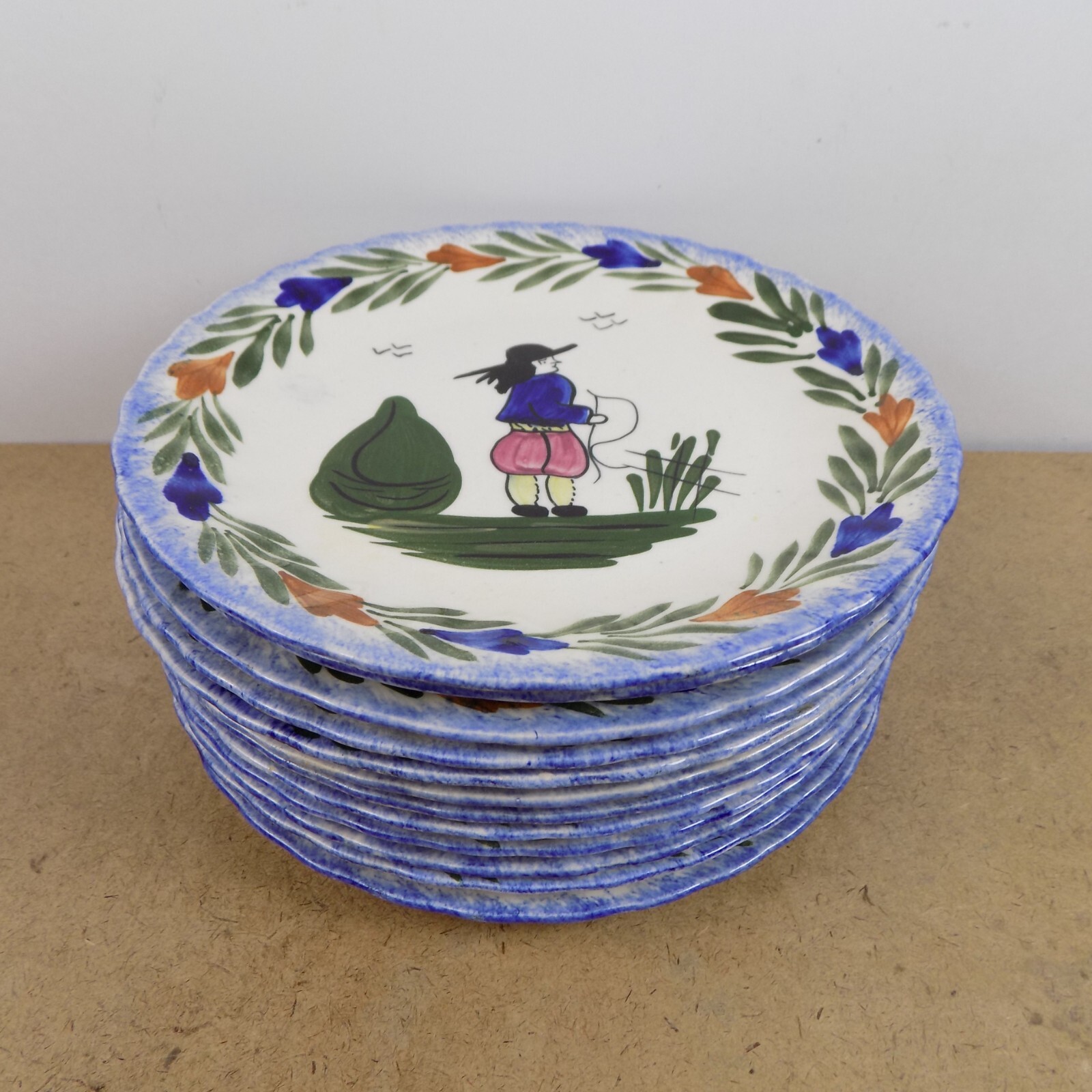 12 Blue Ridge Southern Potteries French Peasant 8.5″ Salad Plates