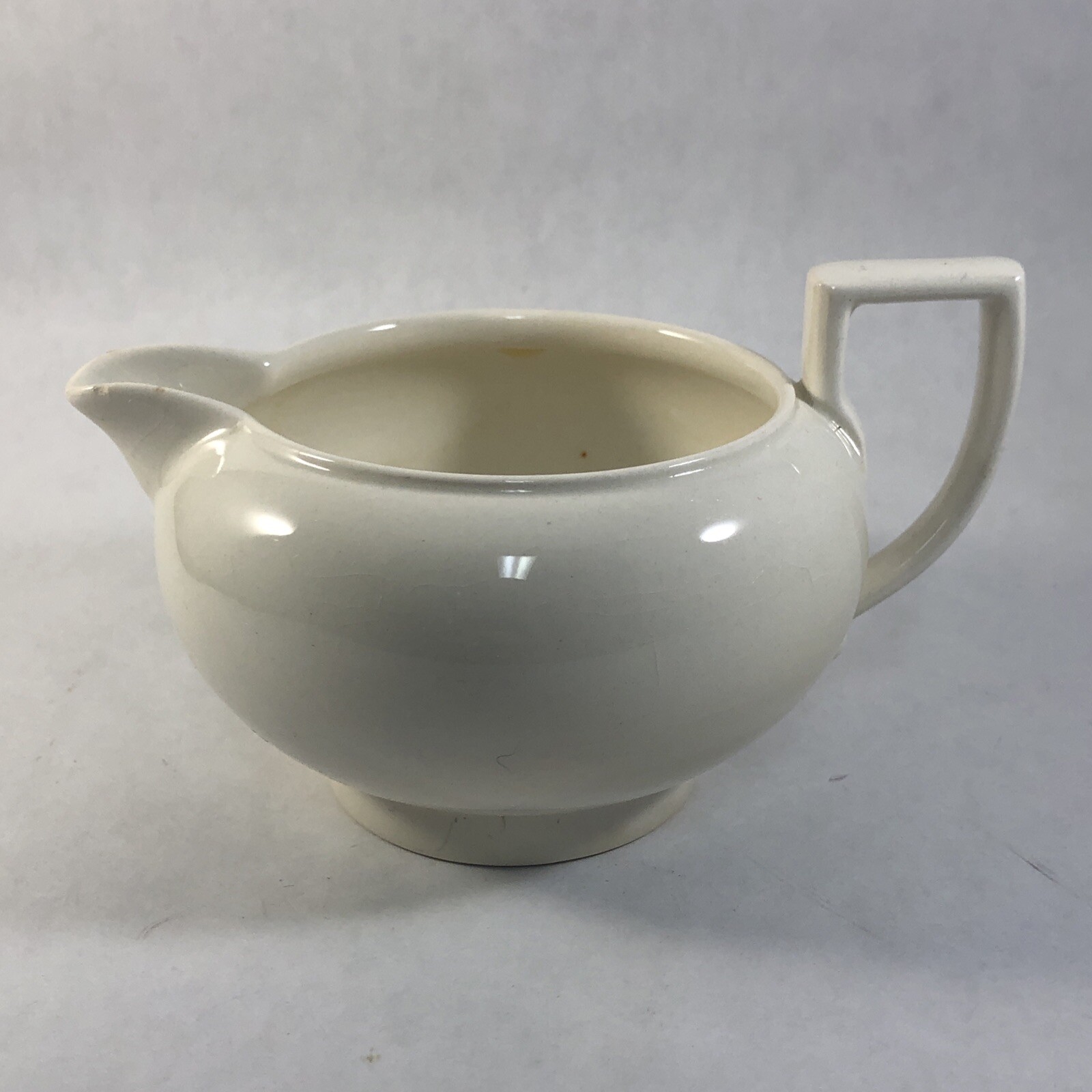 Wedgwood Creamer Ivory White Round Pitcher Etruria Barlaston *As-Is*