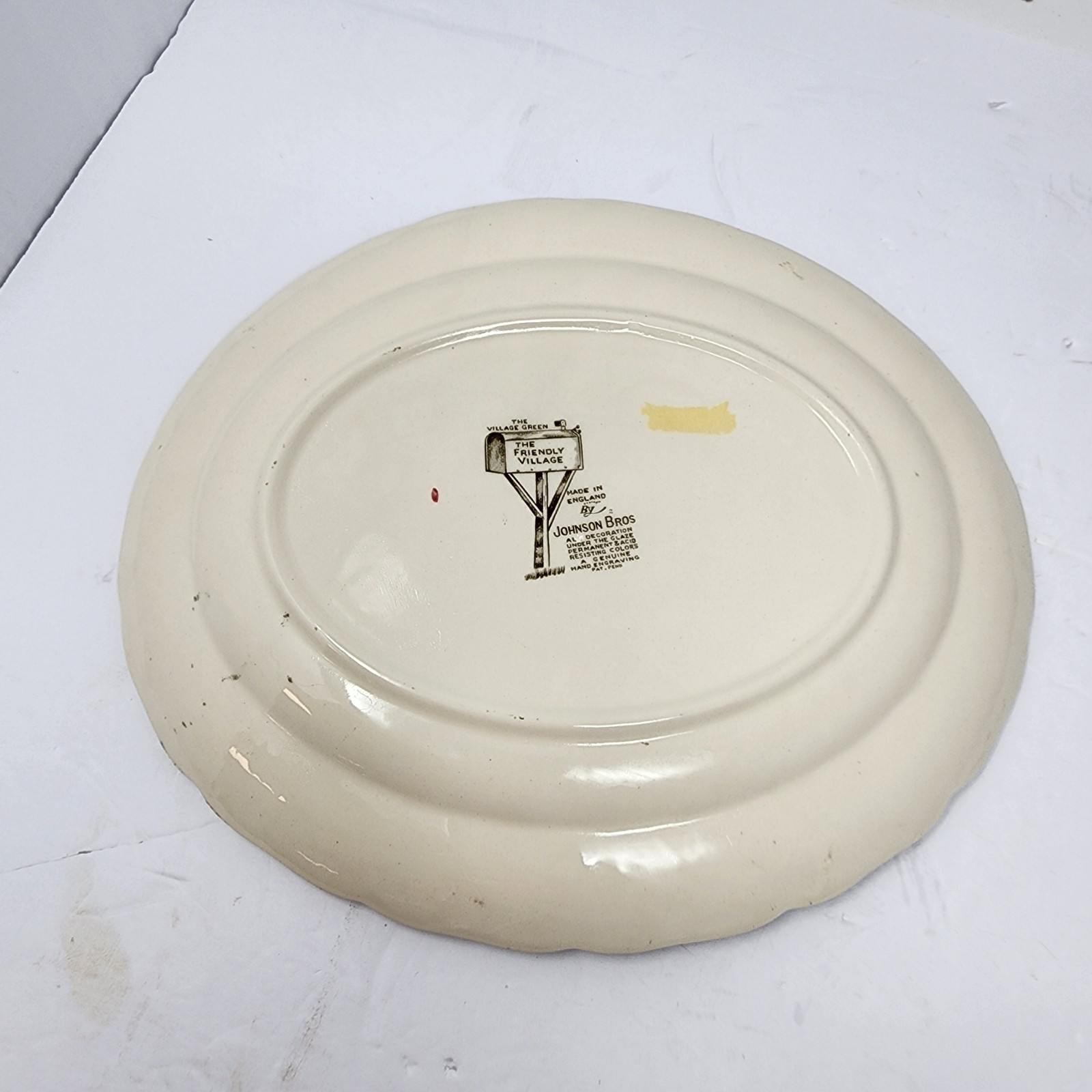 Friendly Village Johnson Brothers Covered Bridge Square Salad Dessert Plates Set