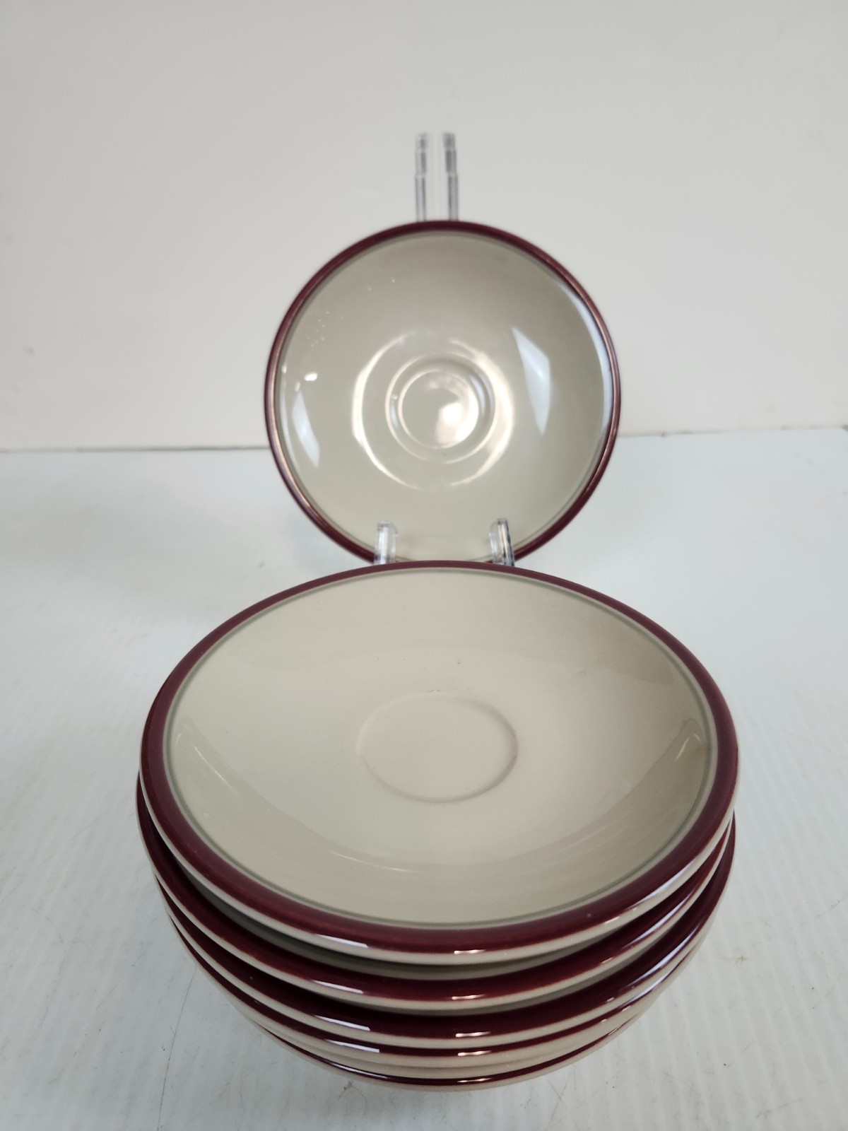 Set of 8 International Stoneware Saucers 6 1/8 in by Jepcor