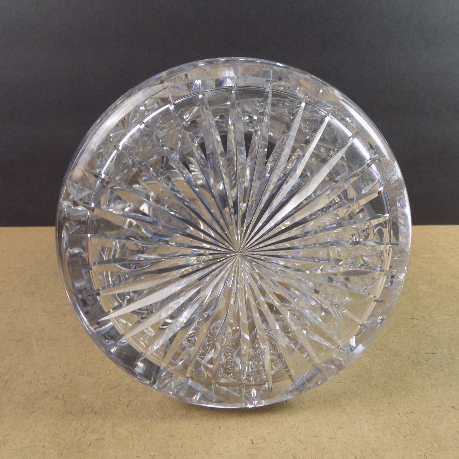 Antique American Brilliant Cut Glass Pitcher Hobstars VGC 8.25″ Tall Beauty!