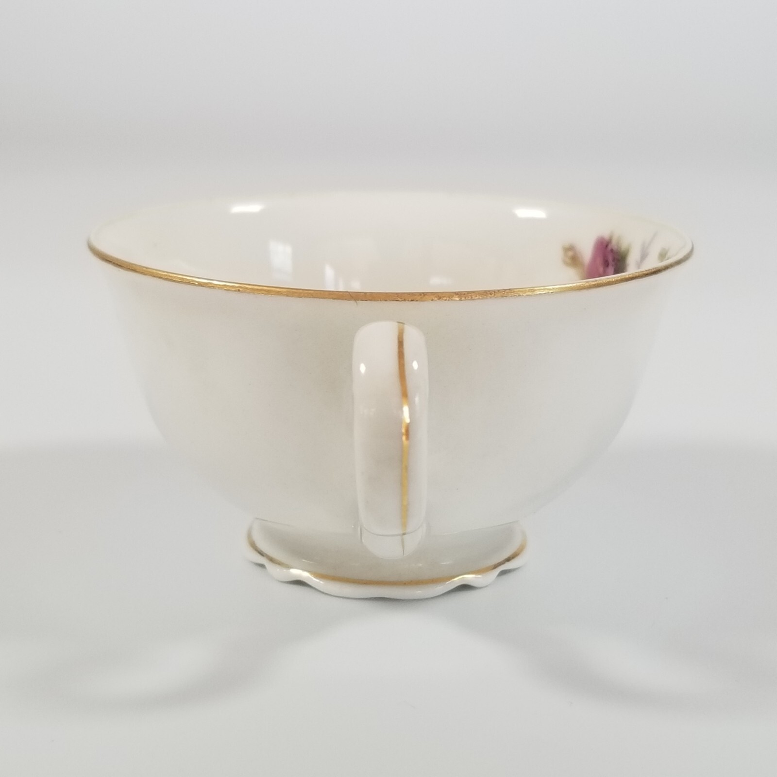 Vintage Miniature Rossetti Pink Rose Cup and Saucer Made In Occupied Japan 