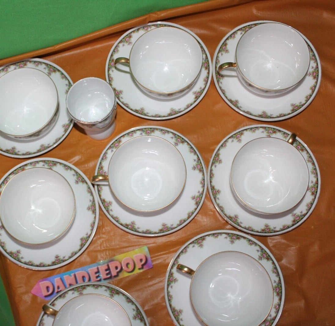 19 Piece MZ CMR Maria Theresa Carlsbad China Czechoslovakia Cups Saucers