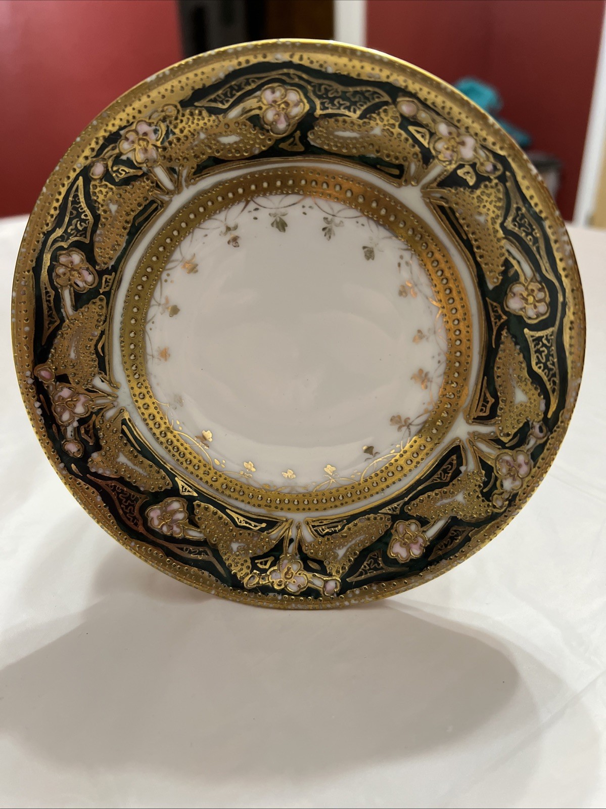 Nippon Hand Painted Creamer And Saucer