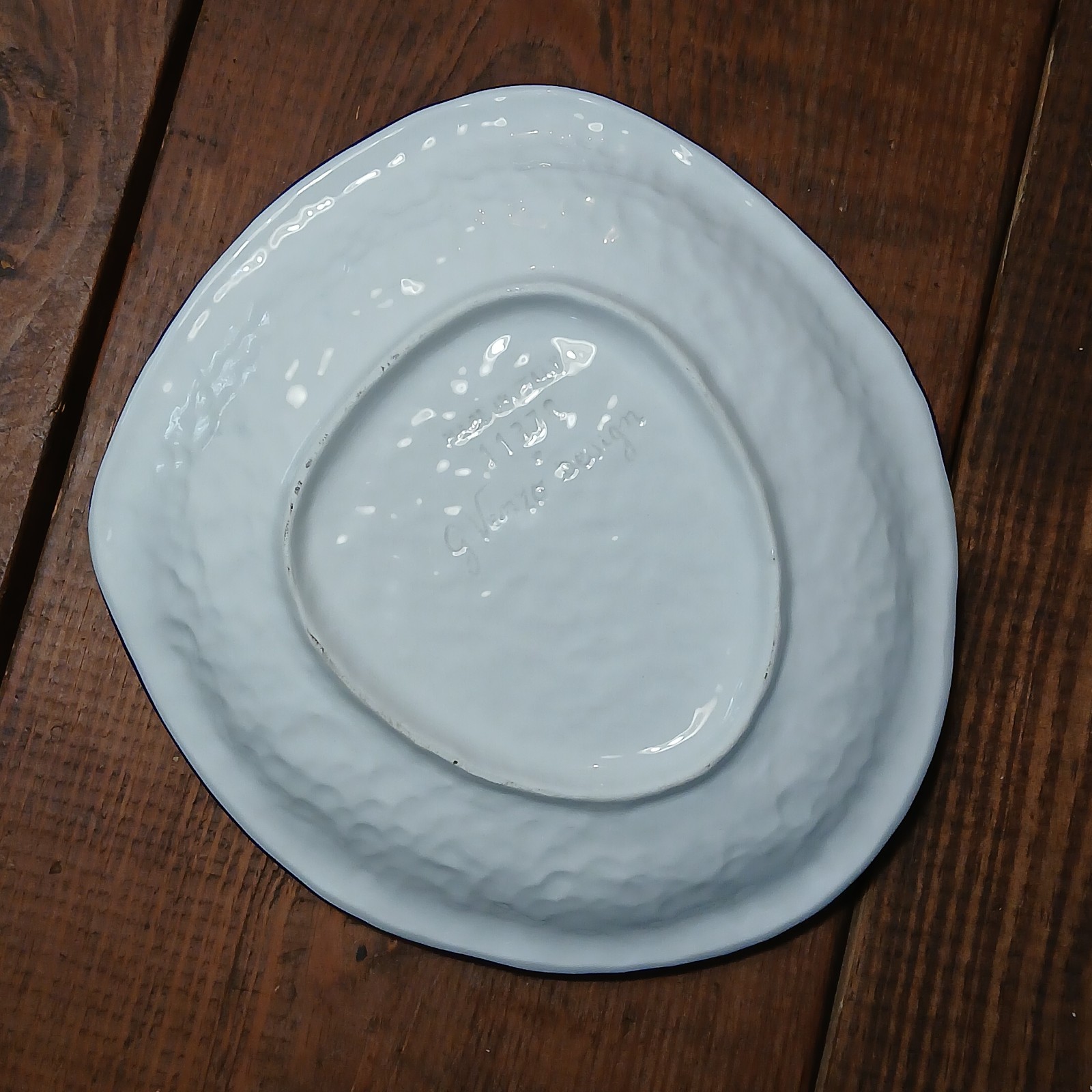 Vintage G. Venzo Bassano Italy Ceramic Rainbow Asymmetrical Plate Set 4pc 9″