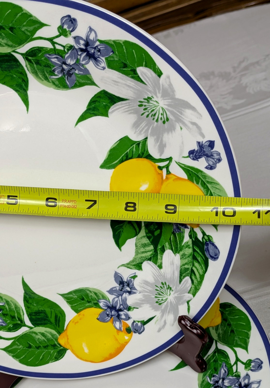4 Royal Norfolk Lemon Printed Ceramic Dinner Plates 10.5″ NEW! Tuscan Summer