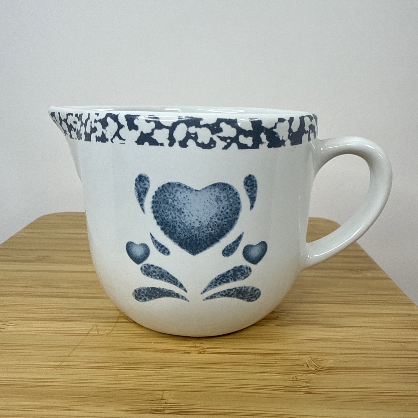 Jay Imports Corelle Coordinates “Blue Hearts” Creamer Pitcher 3” Cottagecore VTG