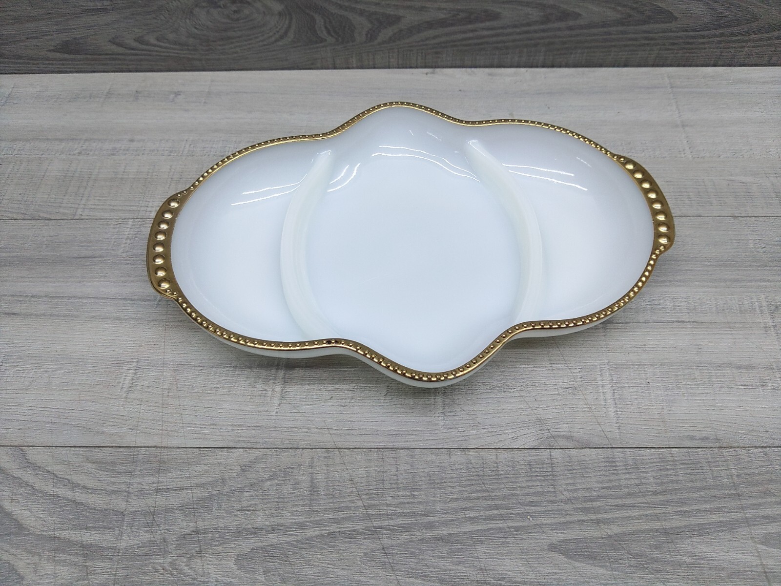 Fire King Relish, Divided Plate 11″ x 7 1/2″. Very Nice
