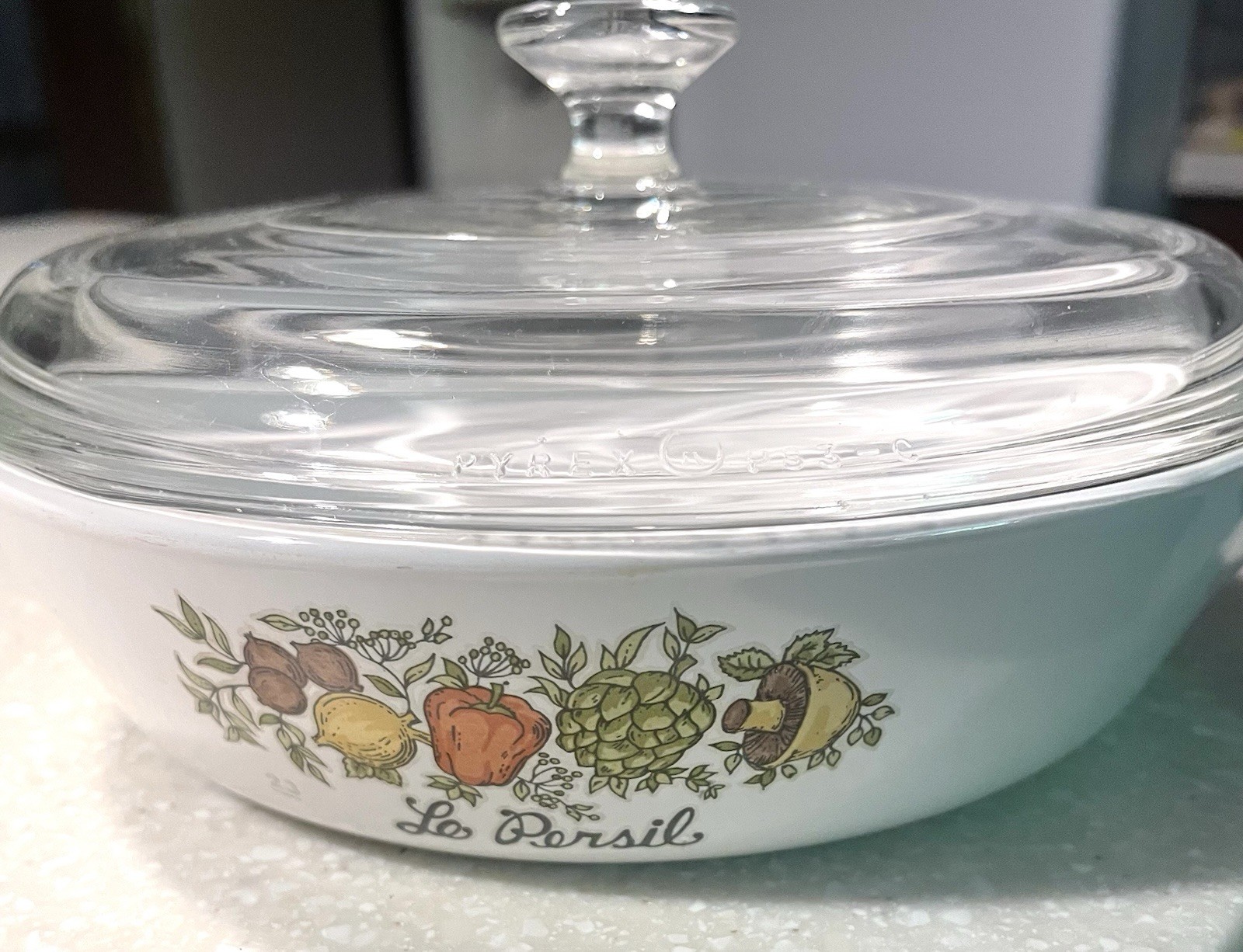 Corning 6 1/2″ Spice of Life Le Persil Pan Skillet P-83-B with Lid P-83-C – Exc