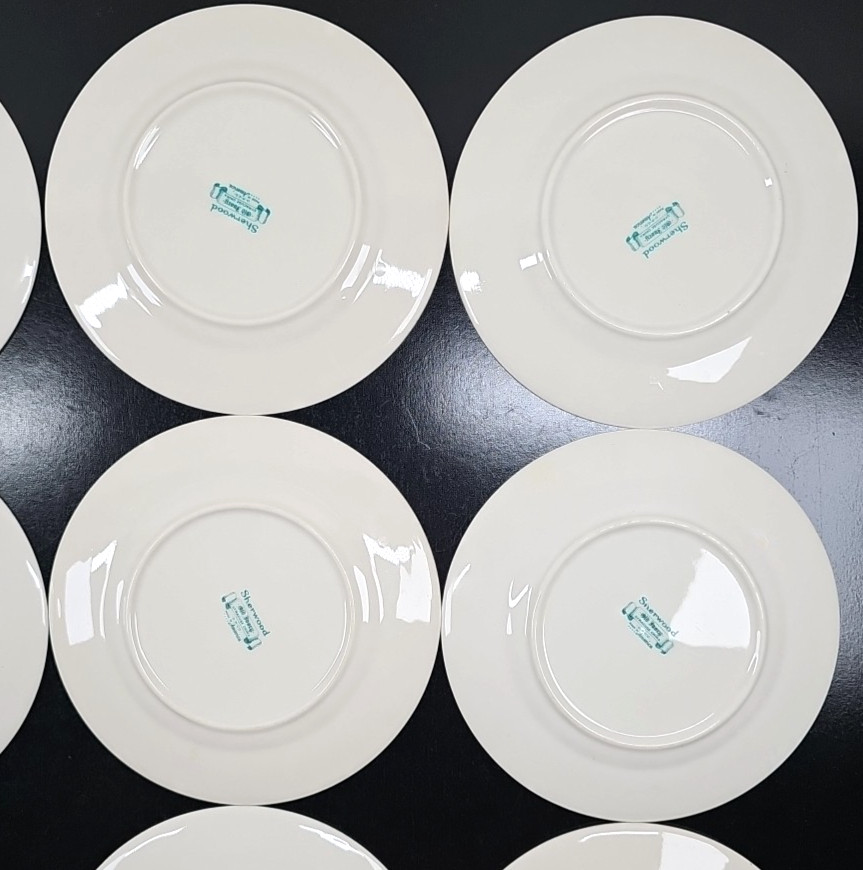 12 Syracuse China Sherwood Bread Plate Set Vintage Old Ivory Blue Laurel MCM Lot