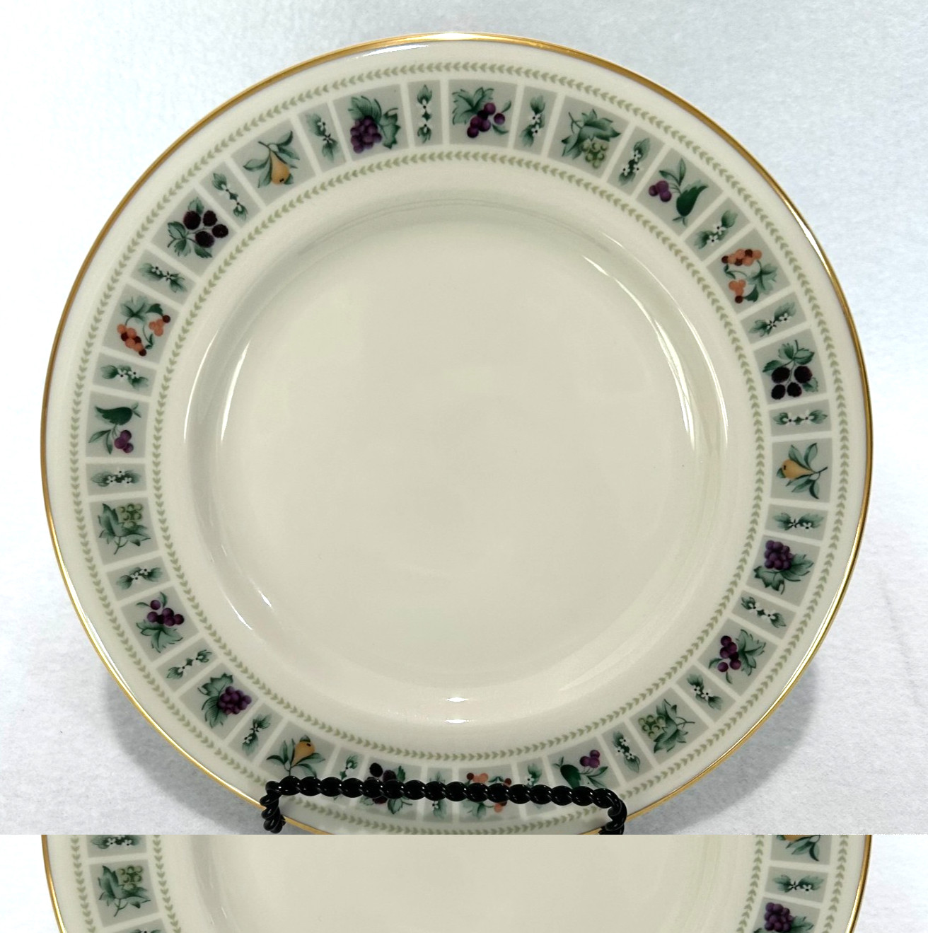Vintage Mismatched Fine China Salad Party Dessert Plates Set of 4 Sage Greens