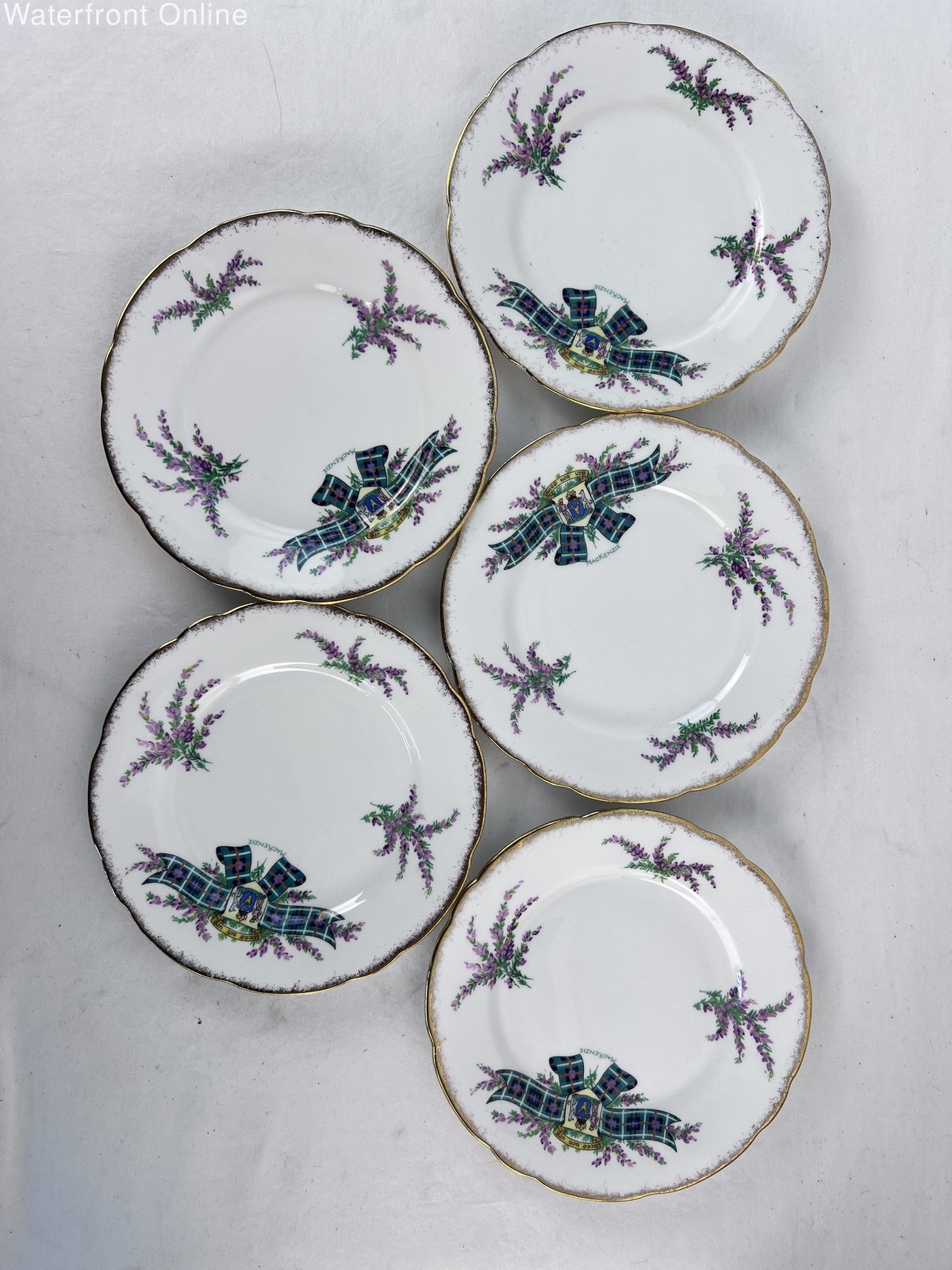 Royal Stafford Tartan Series MacKenzie Bone China 6.5″ Plate Set of 5