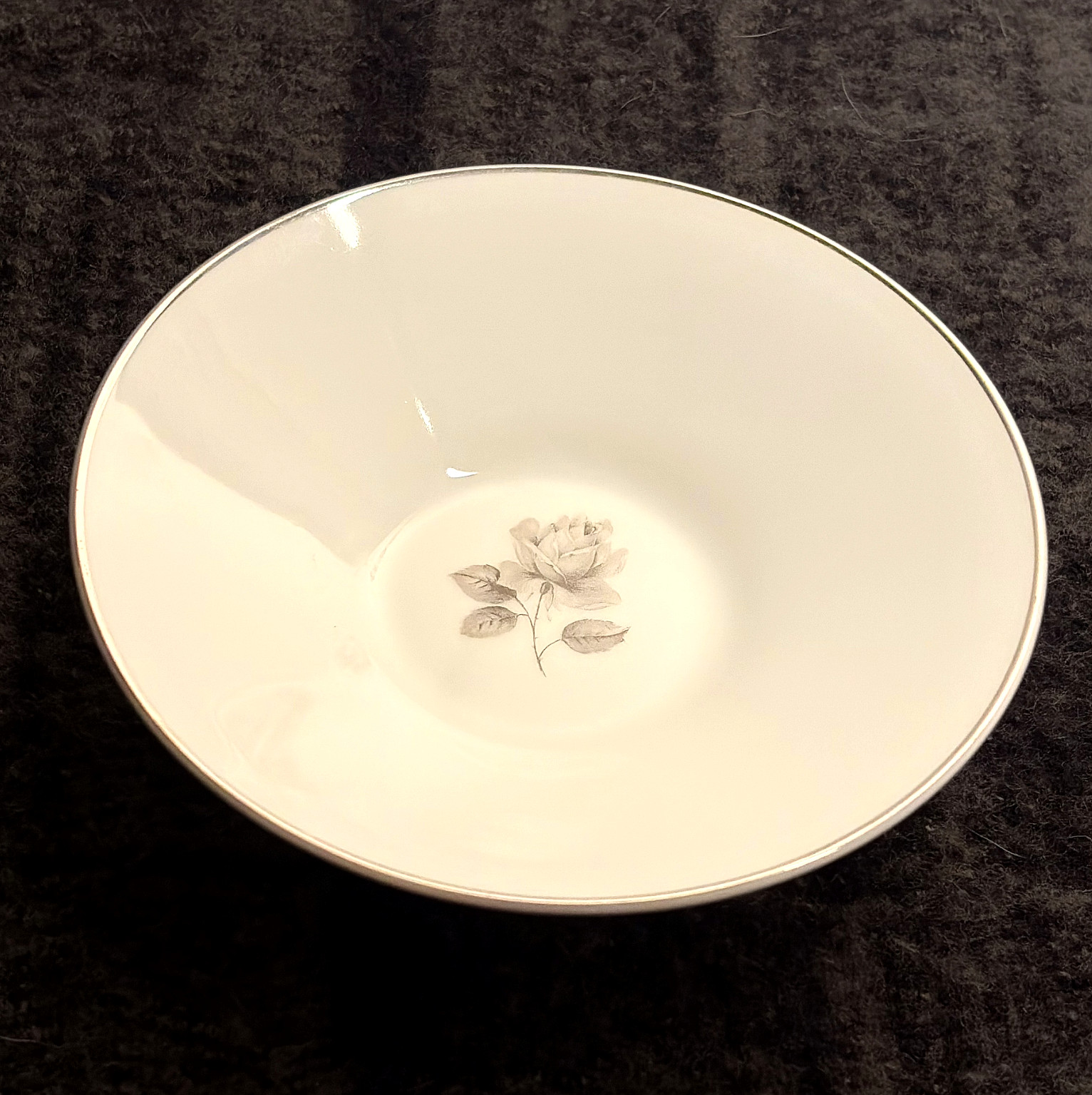 Towne Fine China Moonlight Rose Bavaria Germany Porcelain Dessert Fruit Bowl VTG