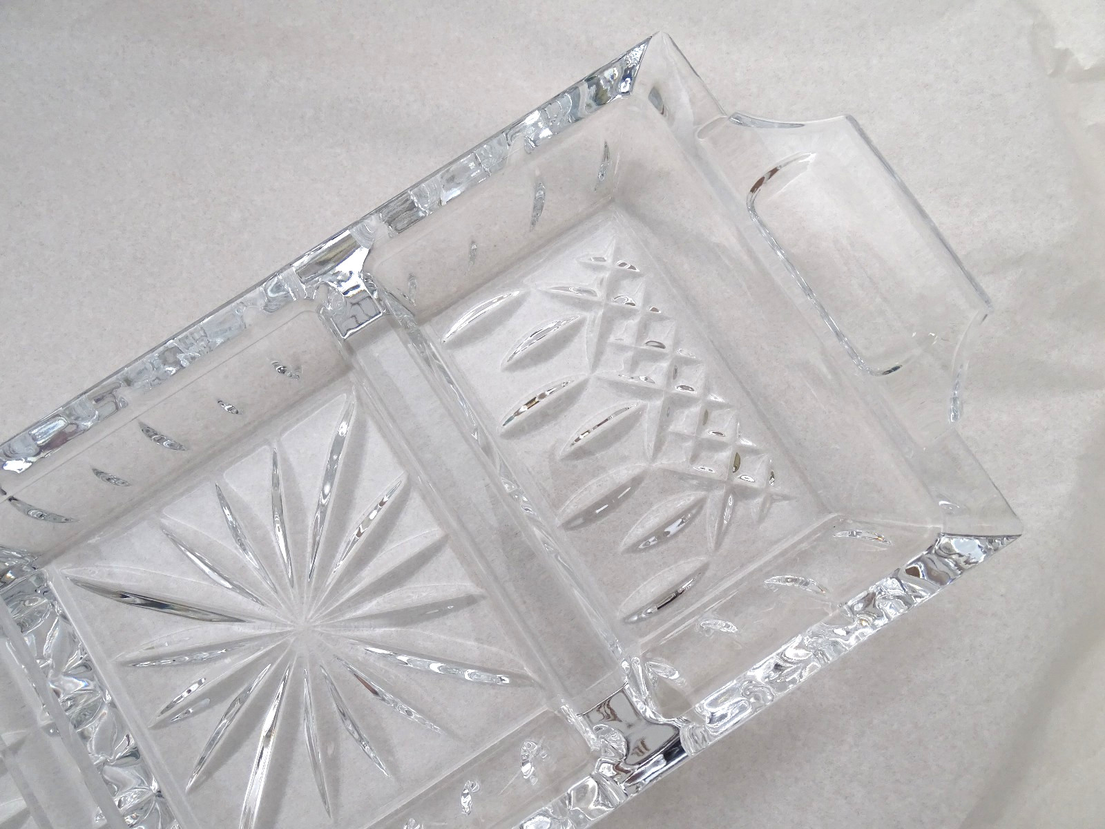 Waterford Crystal Lismore 3-Part Serving Dish / Free Shipping