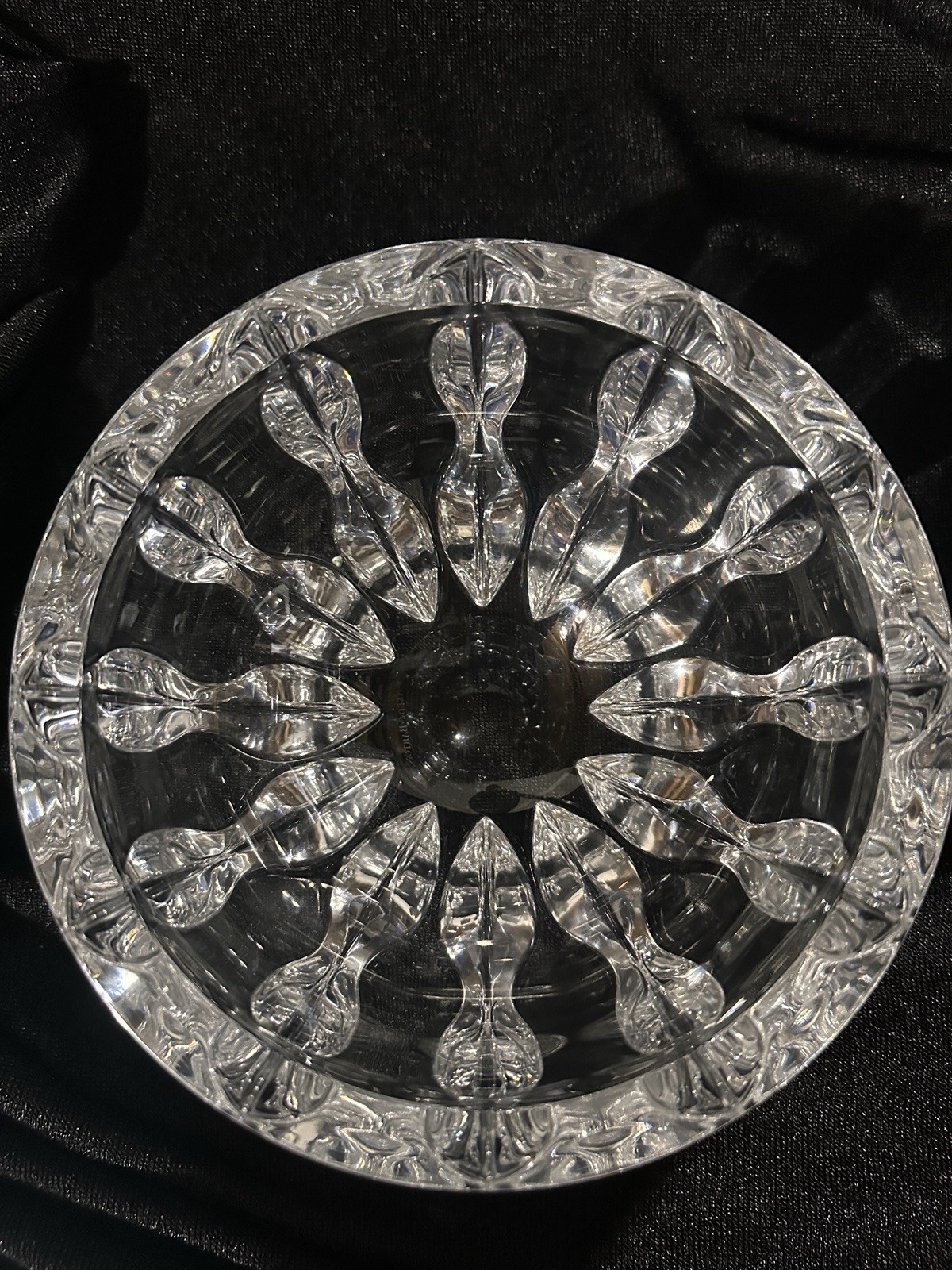 Reed & Barton Equinox 4×7”Crystal Bowl Sticker Mark On Bottom Slovenia