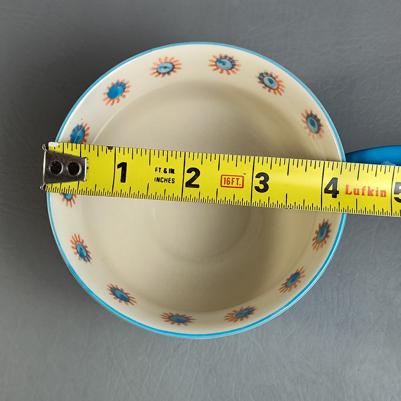 Yokohama Studio Hand Painted Footed Coffee Mug & Plate Textured Raised Dots 10oz