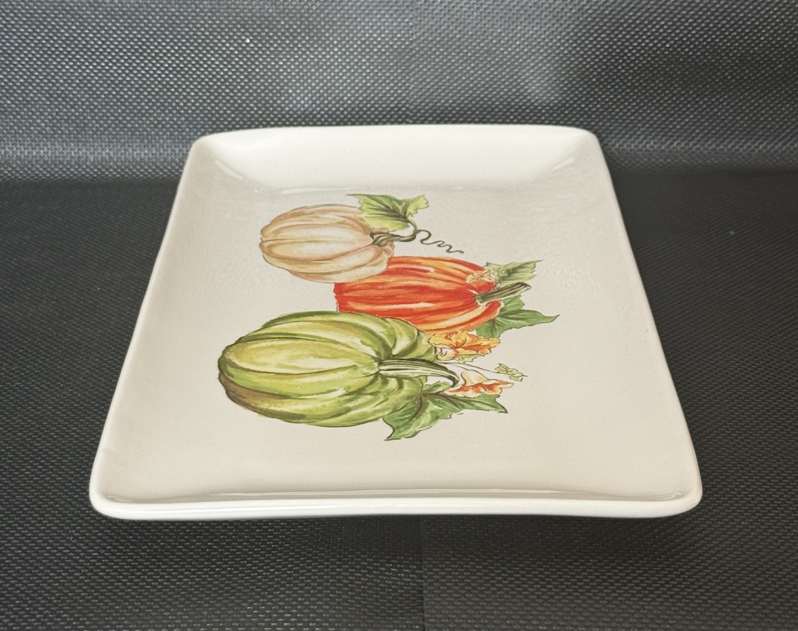 Sur La Table Pumpkin Fall Harvest Rectangular Serving Platter 14″X8″ Earthenware
