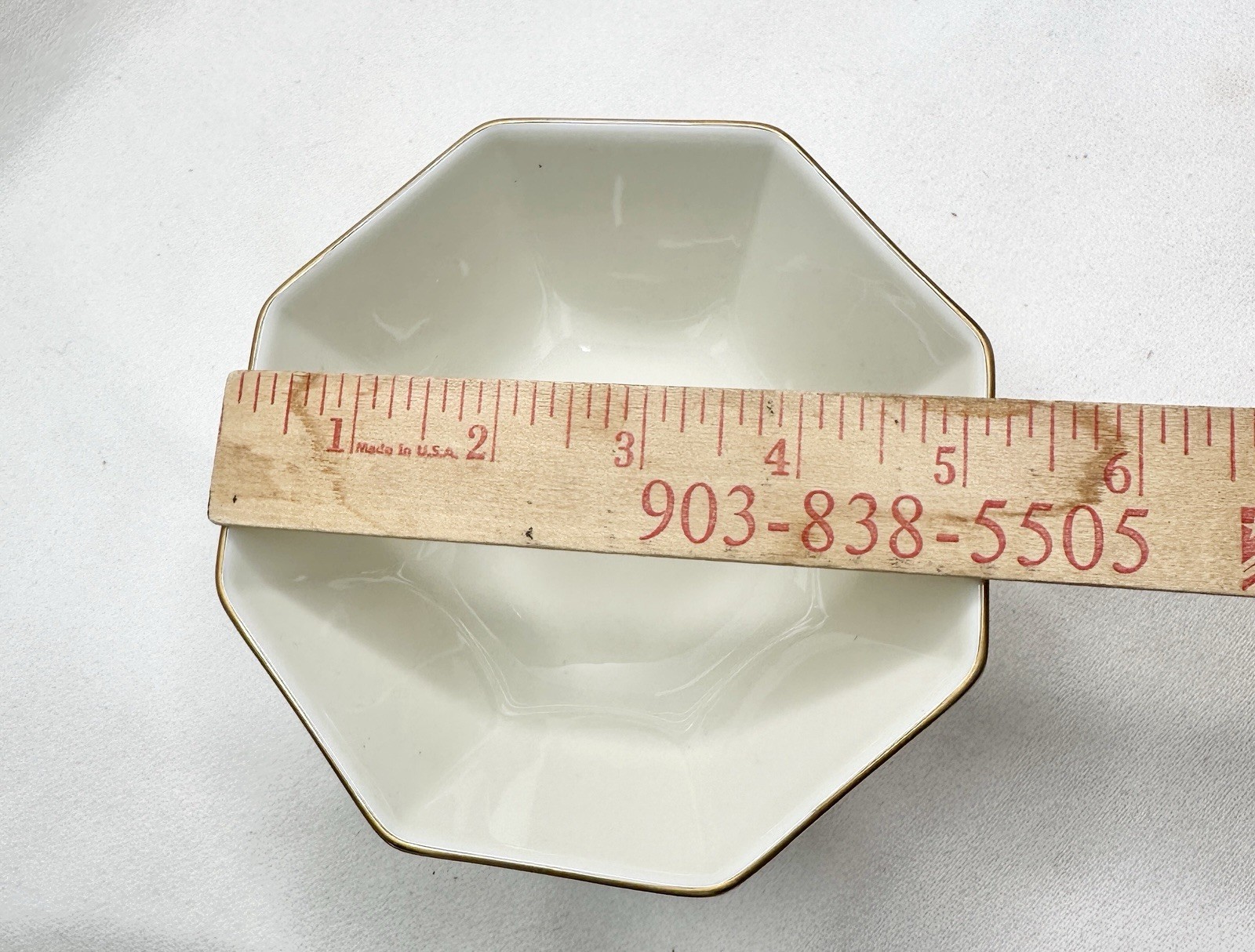Fitz & Floyd Palais Ivory w/Gold Octagon Nesting 5in Bowl (9 Available)