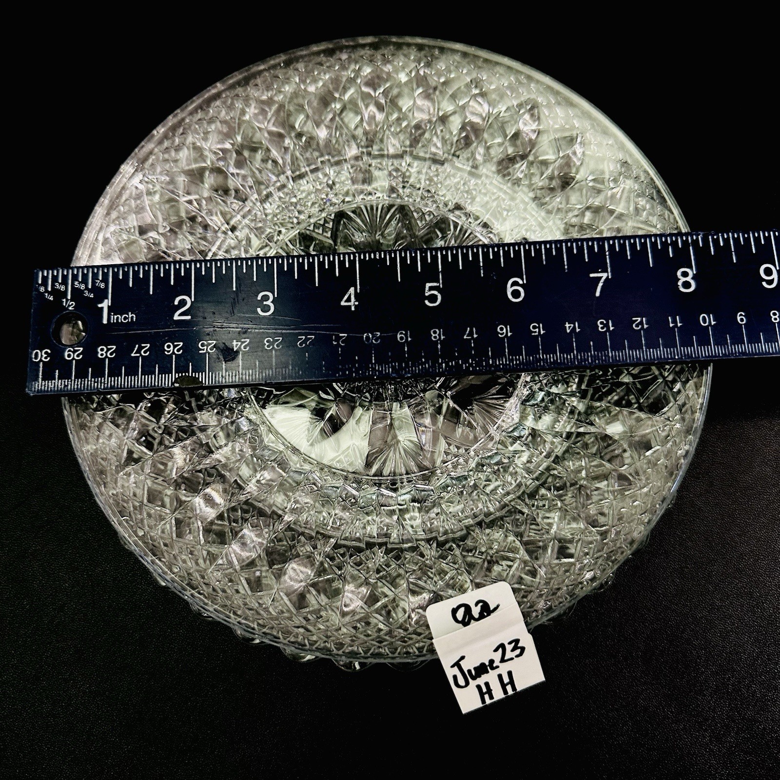 4 vtg Clear Glass Luncheon Plates Mismatched Mixed Salad Dessert Plate set 8″