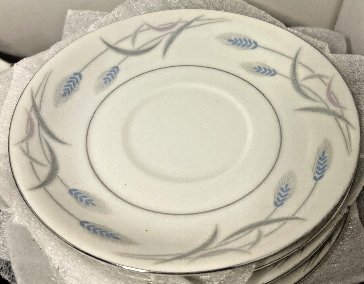 Vintage Valmont China “Royal Wheat” Saucer Bowl Salt Pepper Gravy Trays Japan