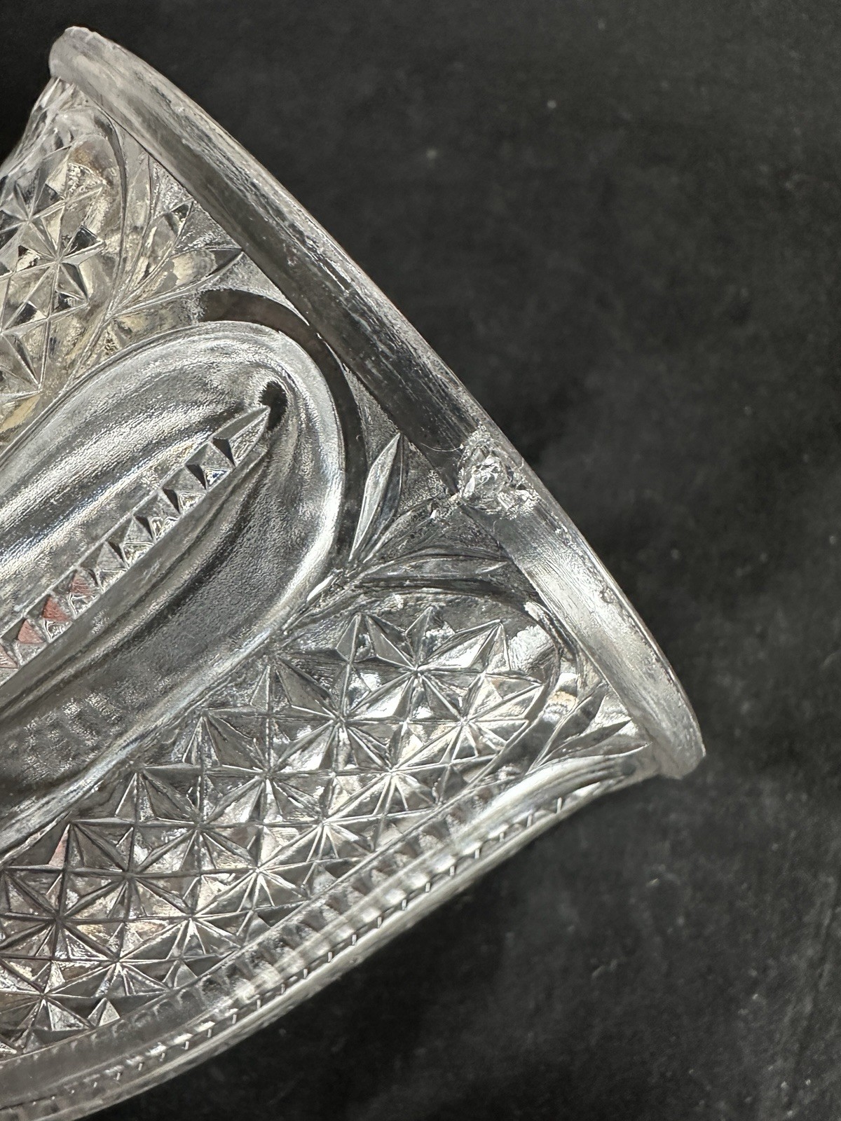 Antique McKee Glass Lidded Sugar Bowl EAPG Doric Swirled Feather Pattern c. 1896