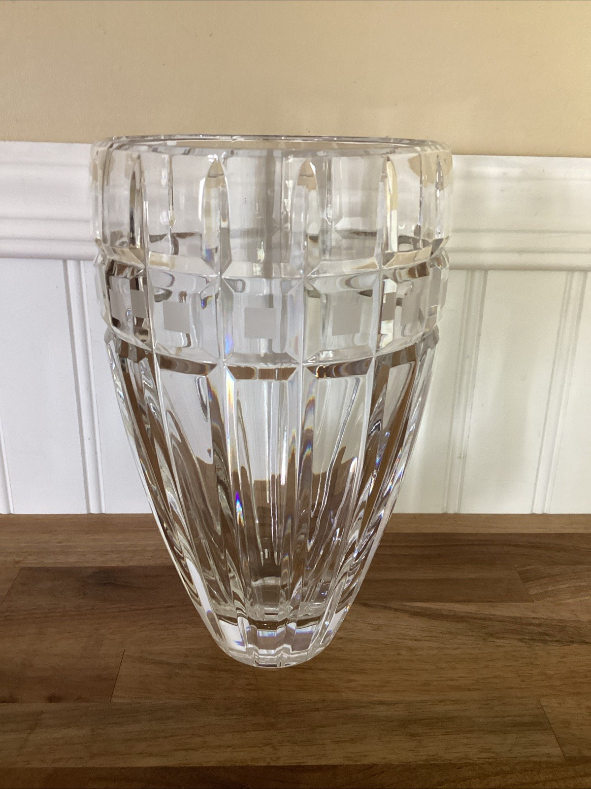 Waterford Marquis 8″ Crystal Flower Vase Quadrata Pattern