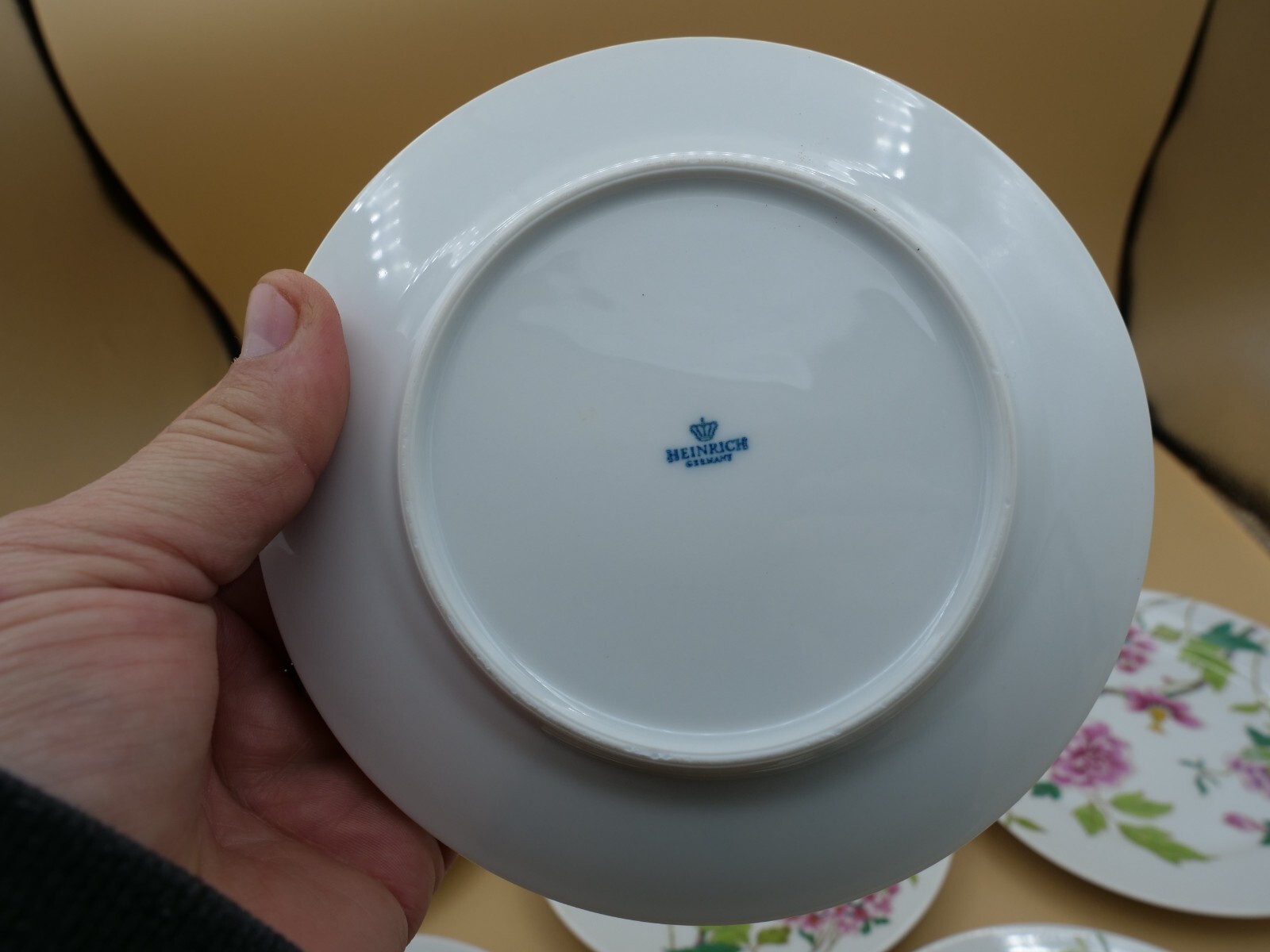 Set of 7 HEINRICH Germany Floral Dessert Plates 6.5in