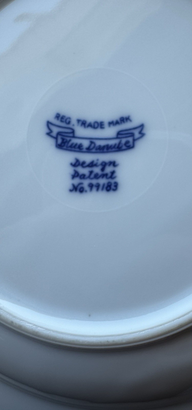 Blue Danube Blue Onion Floral Porcelain Plate White/Blue Round MPN 99183