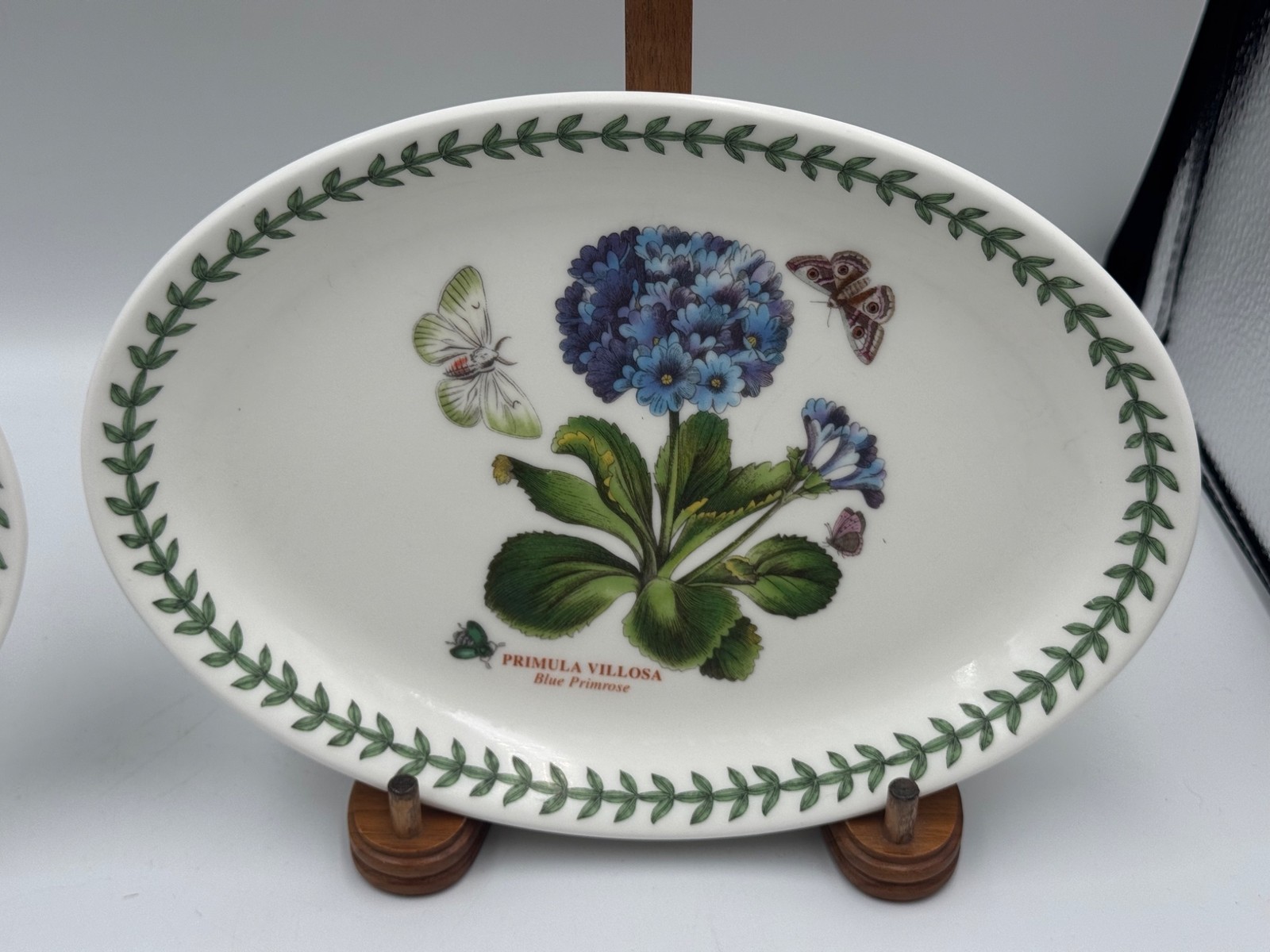 Set of 4 Portmeirion BOTANIC GARDEN Multi-Motif 9″ Oval Steak Platters / Plates
