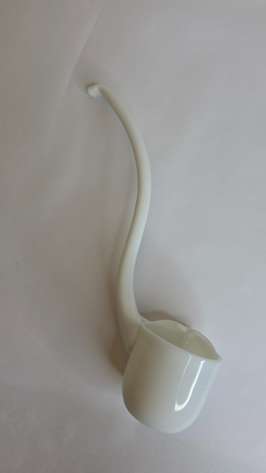 Vintage Westmoreland White Milk Glass 14″ Punch Bowl Spoon Ladle