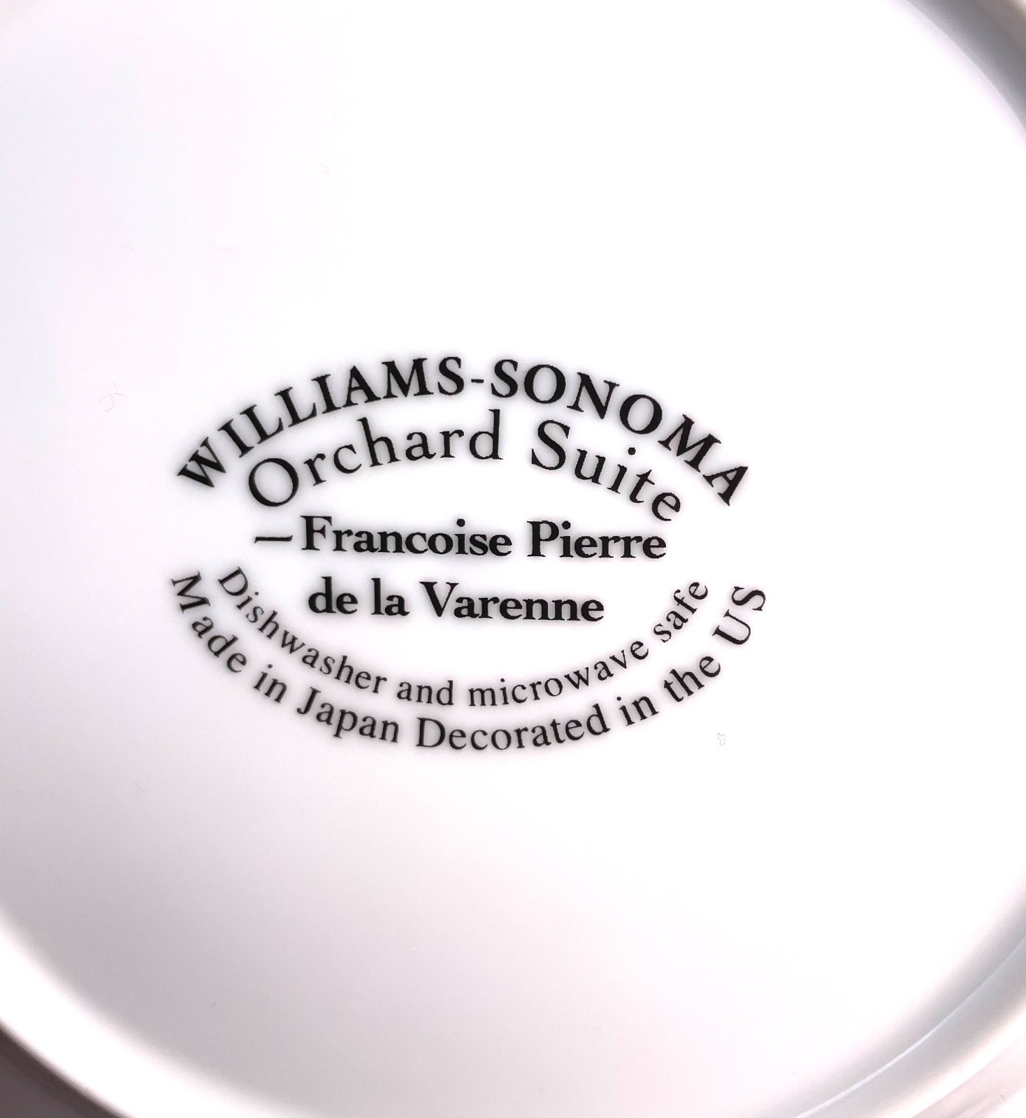 Set 4 WilliamsSonoma Orchard Suite Plates Fruit Design 7.75″ Japan Decorated USA