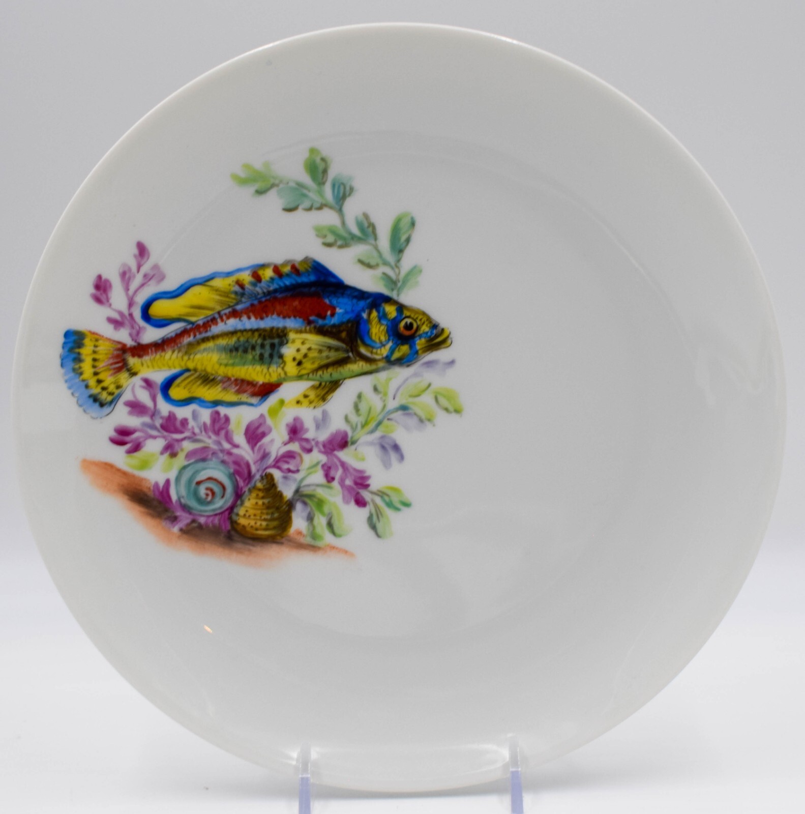 Rare Hand Painted Le Tallec Beta Fish Cabinet Plate for Black Starr & Gorham