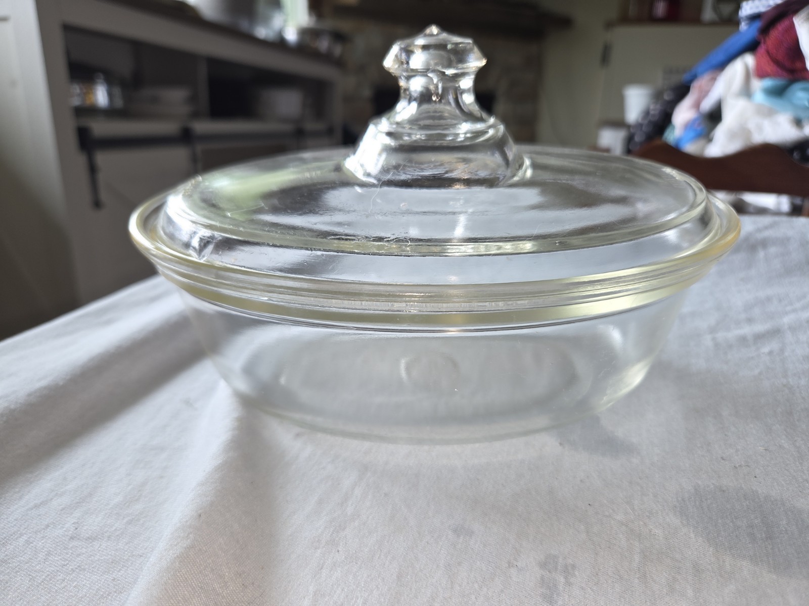 Antique 1920s Pyrex 1 Qt Oval Casserole Dish W’ Lid Model # 193-197