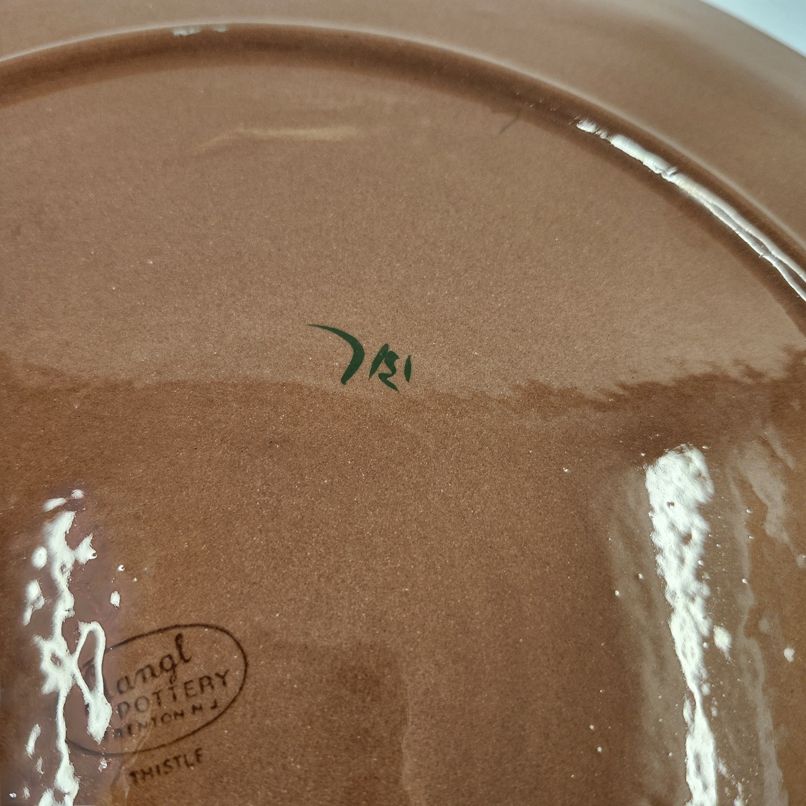 Stangl Thistle Pink 14″ Platter Chop Plate Round Vintage Handpainted Pottery USA