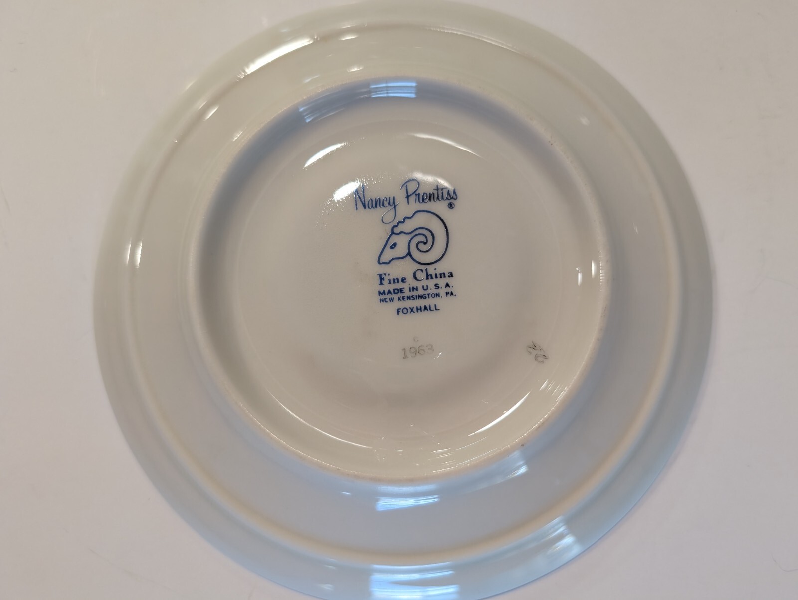 Vintage 1963 Nancy Prentiss “Foxhall” Fine China Set Of 2 Tea Cup And Saucers