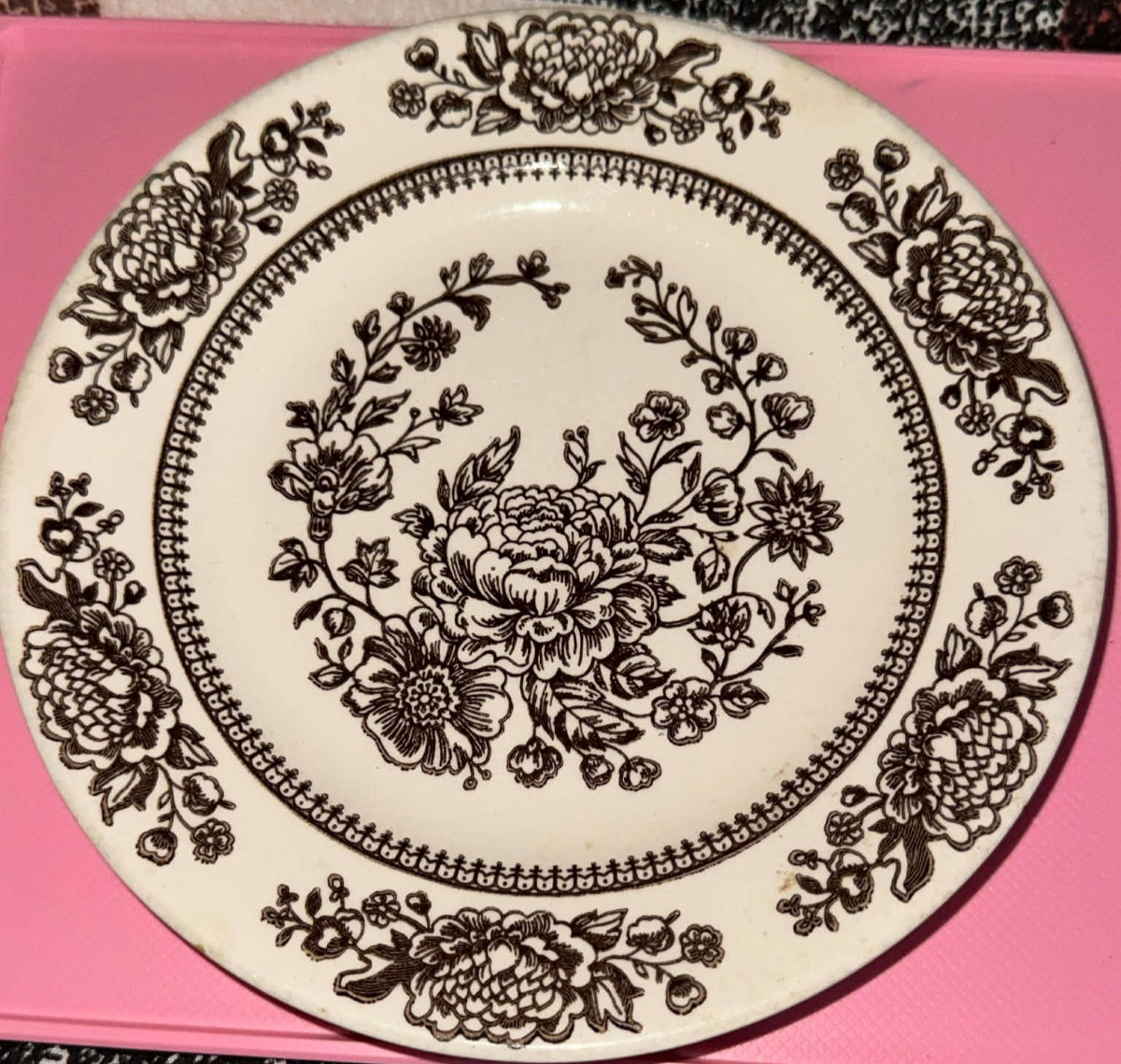 Cavalier Royal China SUSSEX Ironstone 6 1/2” 1 Bread & Butter Plate Brown Floral