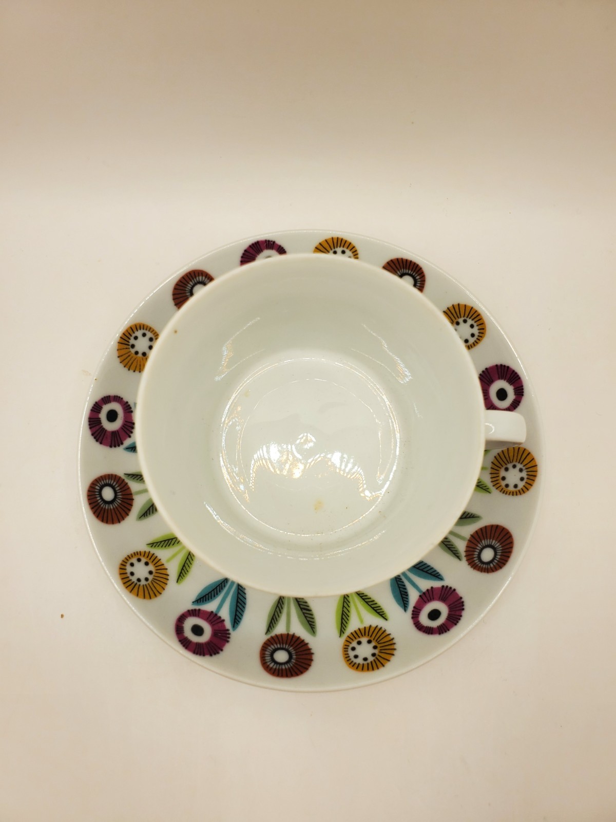 MCM Eva Blahd Bellis Karlskrona Cup & Saucer 1959 Beautiful Set