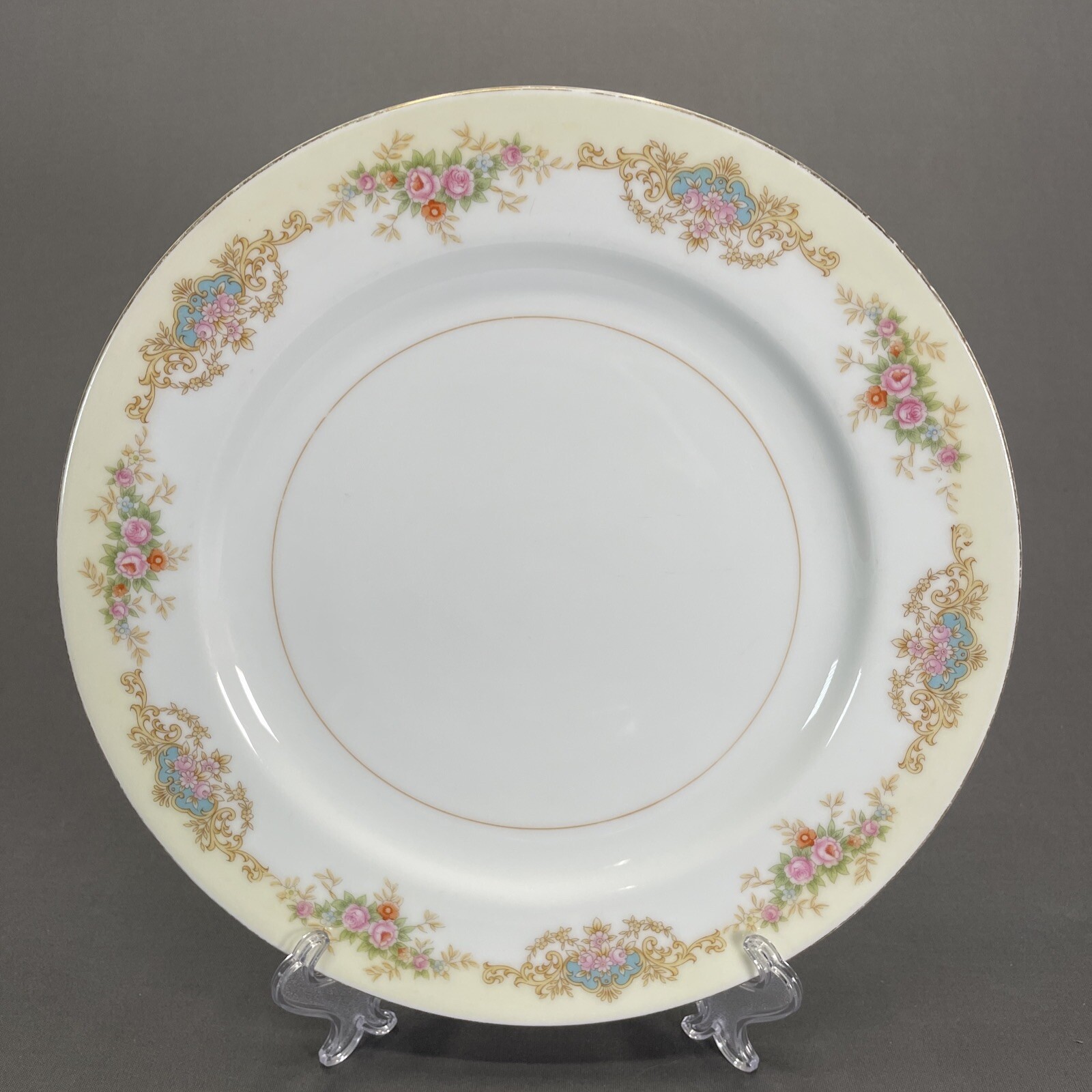 Noritake N655 Dinner Plate 9 3/4 Replacement Imperial China Yellow Border Floral